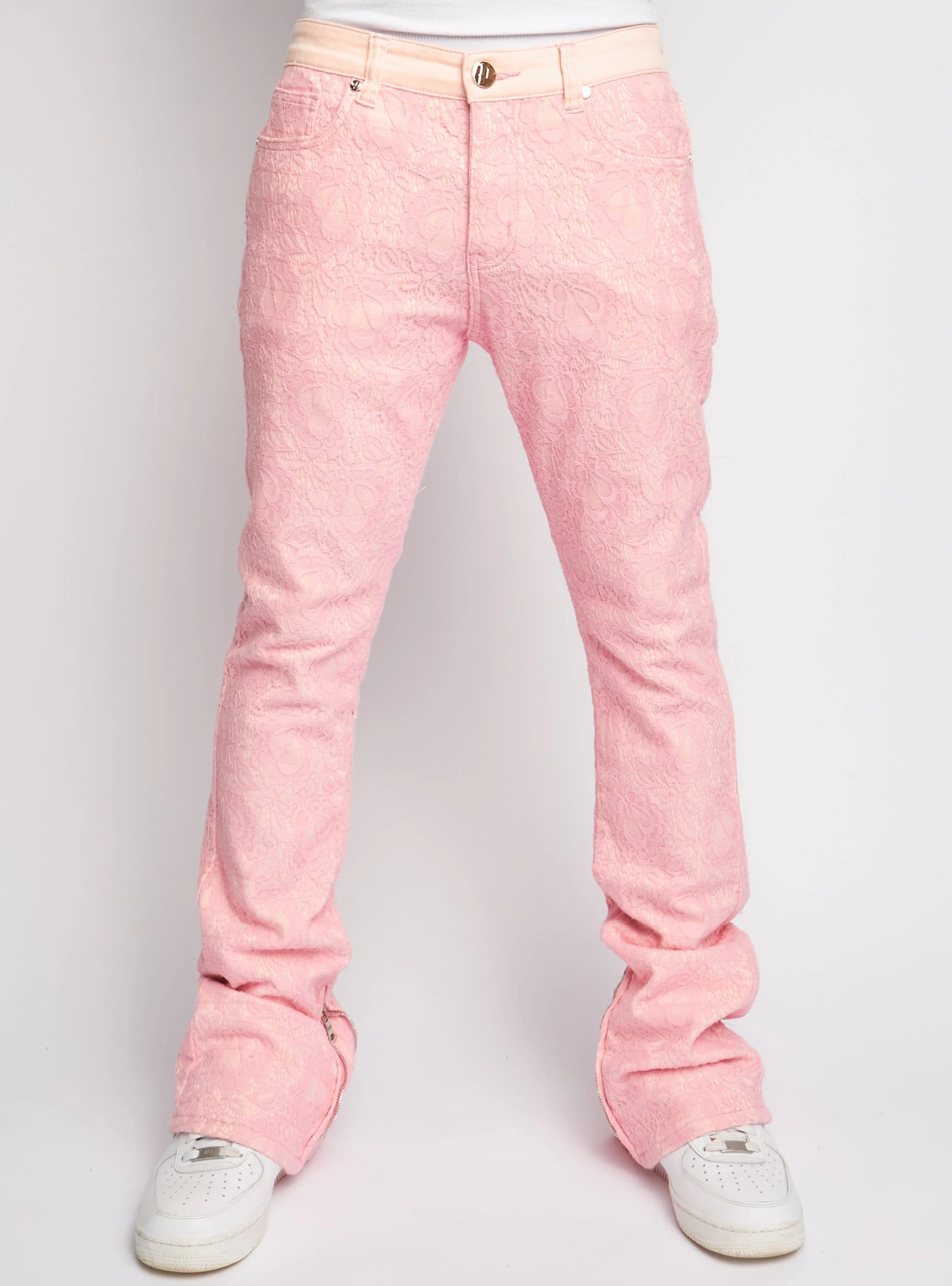 Politics Jeans - Baldwin - Pink - Stacked Applique Denim - 501