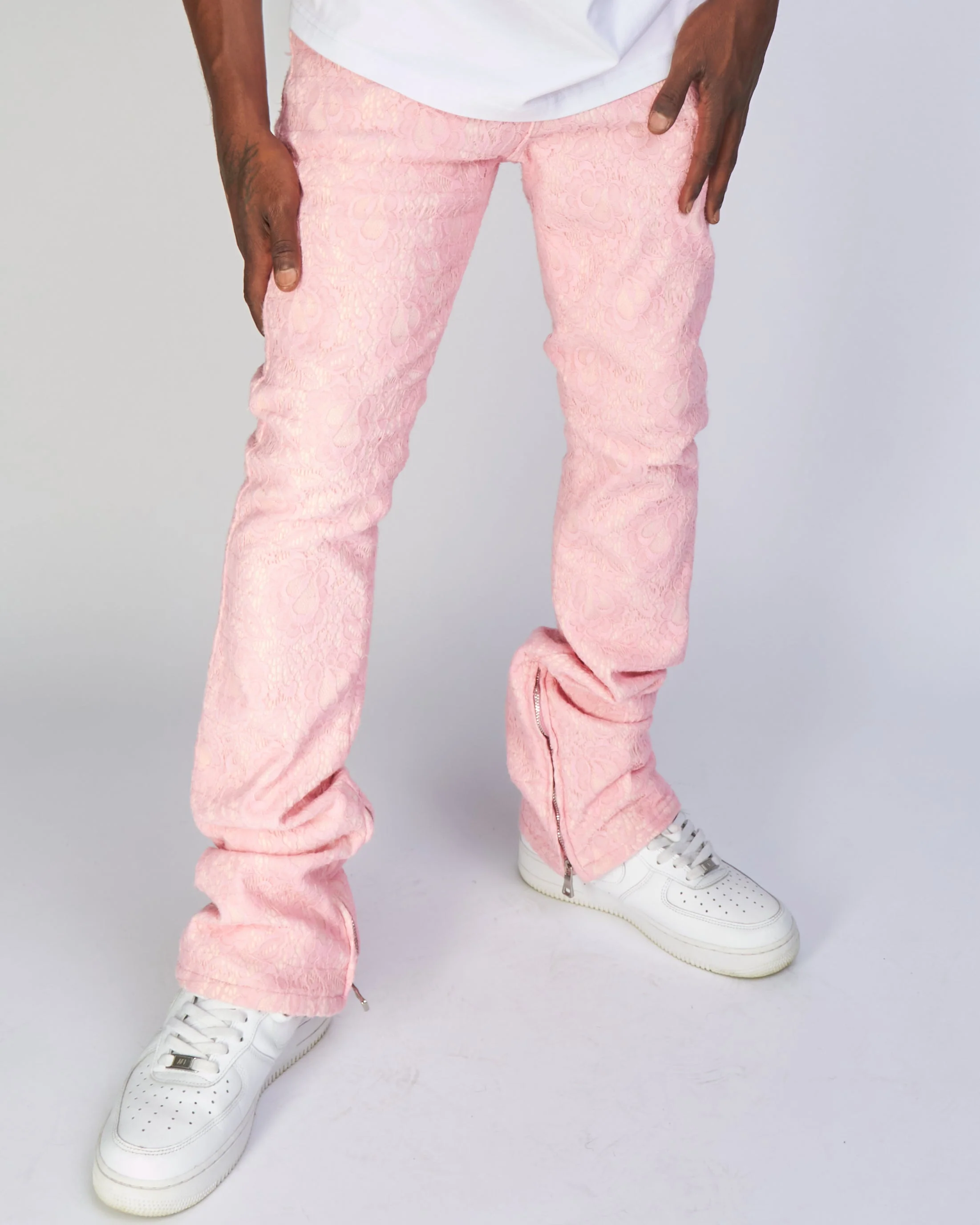 Politics Jeans - Baldwin - Pink - Stacked Applique Denim - 501 - Image 4