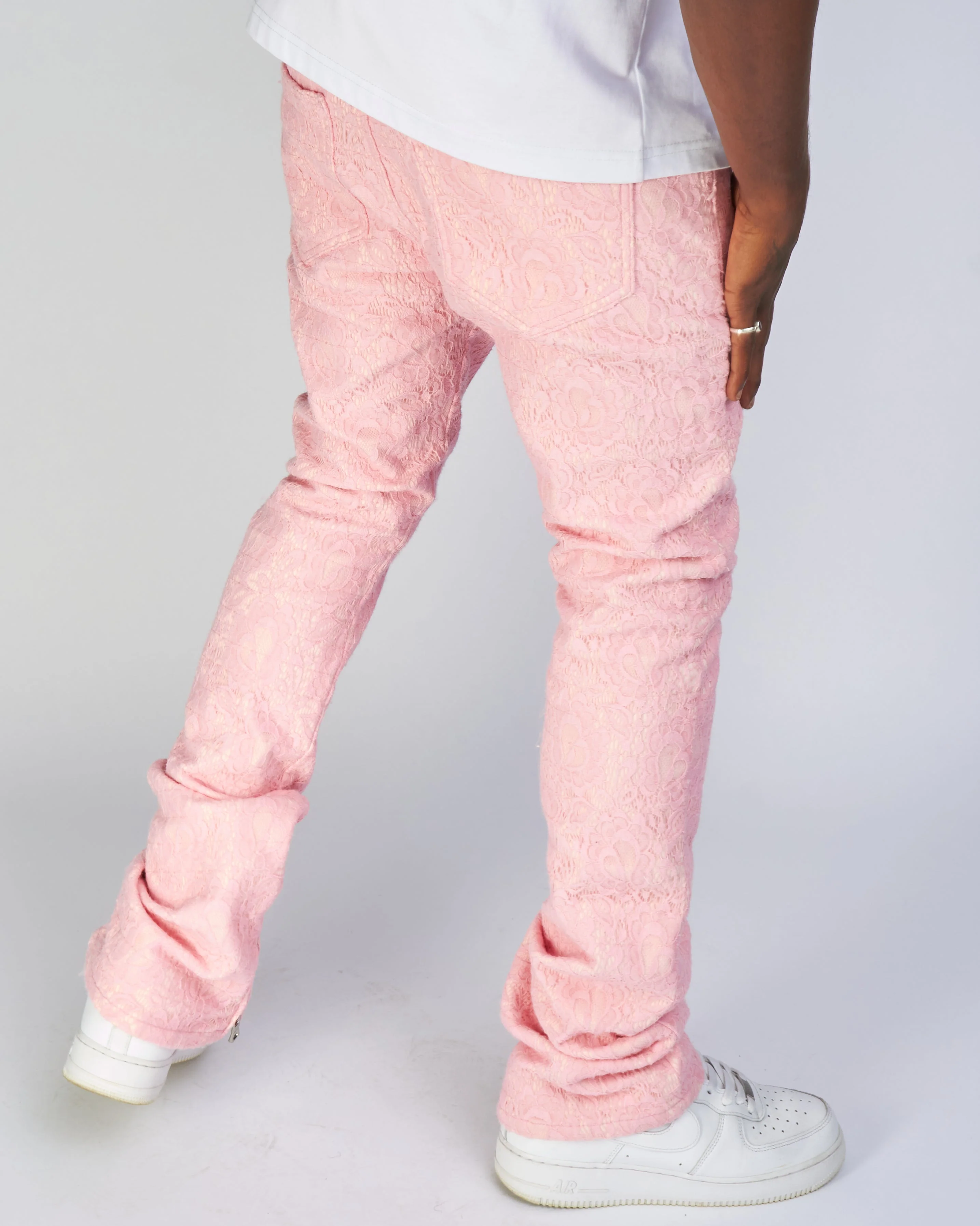 Politics Jeans - Baldwin - Pink - Stacked Applique Denim - 501 - Image 5