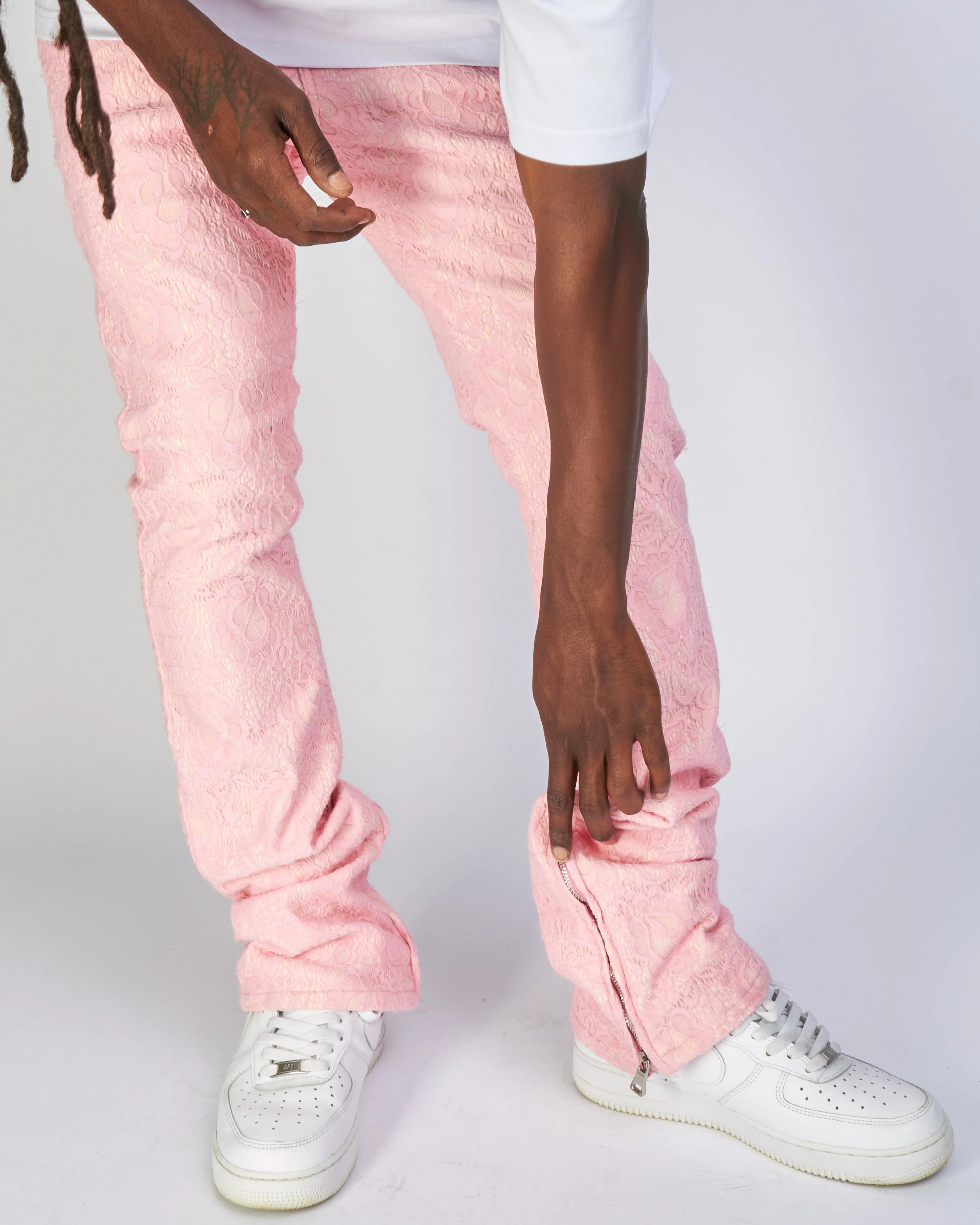 Politics Jeans - Baldwin - Pink - Stacked Applique Denim - 501 - Image 7