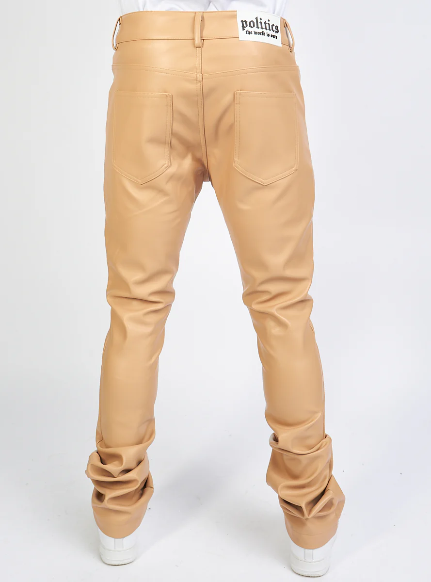 Politics Jeans - Barlow - Beige PU Leather - 553 - Image 4