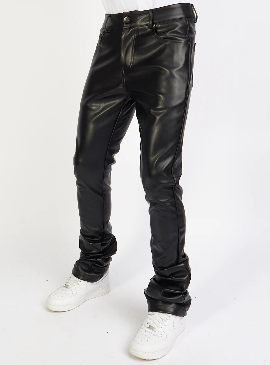 Politics Jeans - Barlow - Black PU Leather - 552 - Image 3