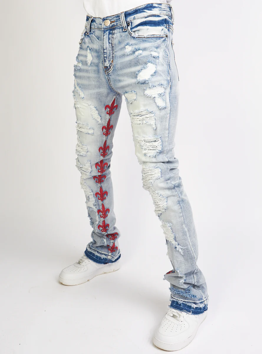 Politics Jeans - Barlow - Stacked - Light Blue - 508 - Image 3