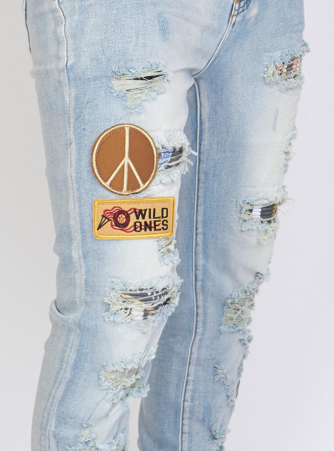 Politics Jeans - Biker Peace - Light Blue - PLTKS0521678 - Image 6