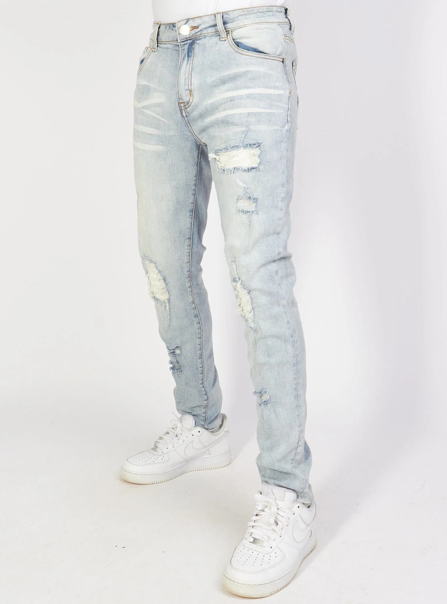 Politics Jeans - Distressed - Light Wash - PLTKS0521624 - Image 3