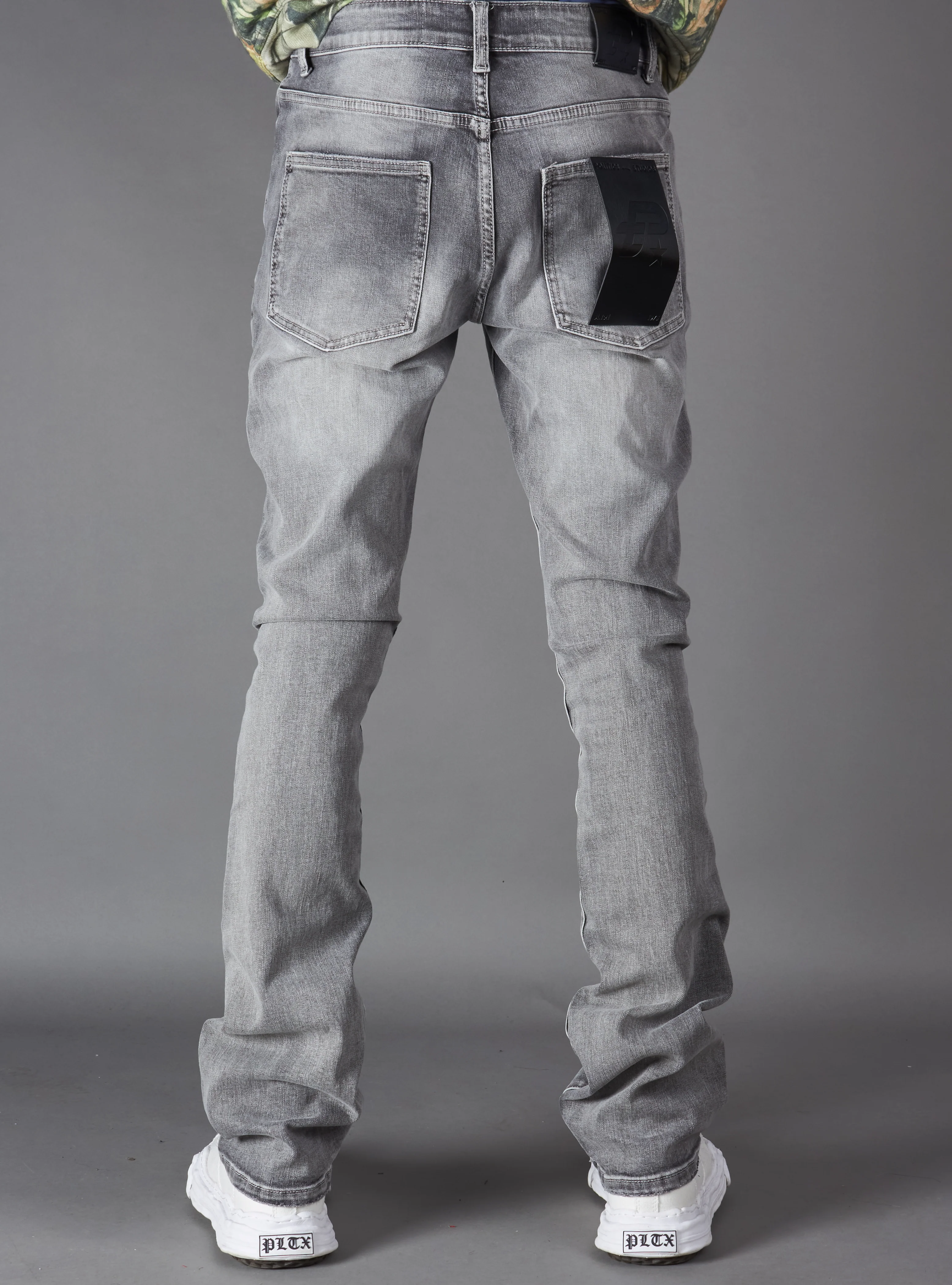 Politics Jeans - Dran Stacked - Grey Wash - Hol-18 - Image 4