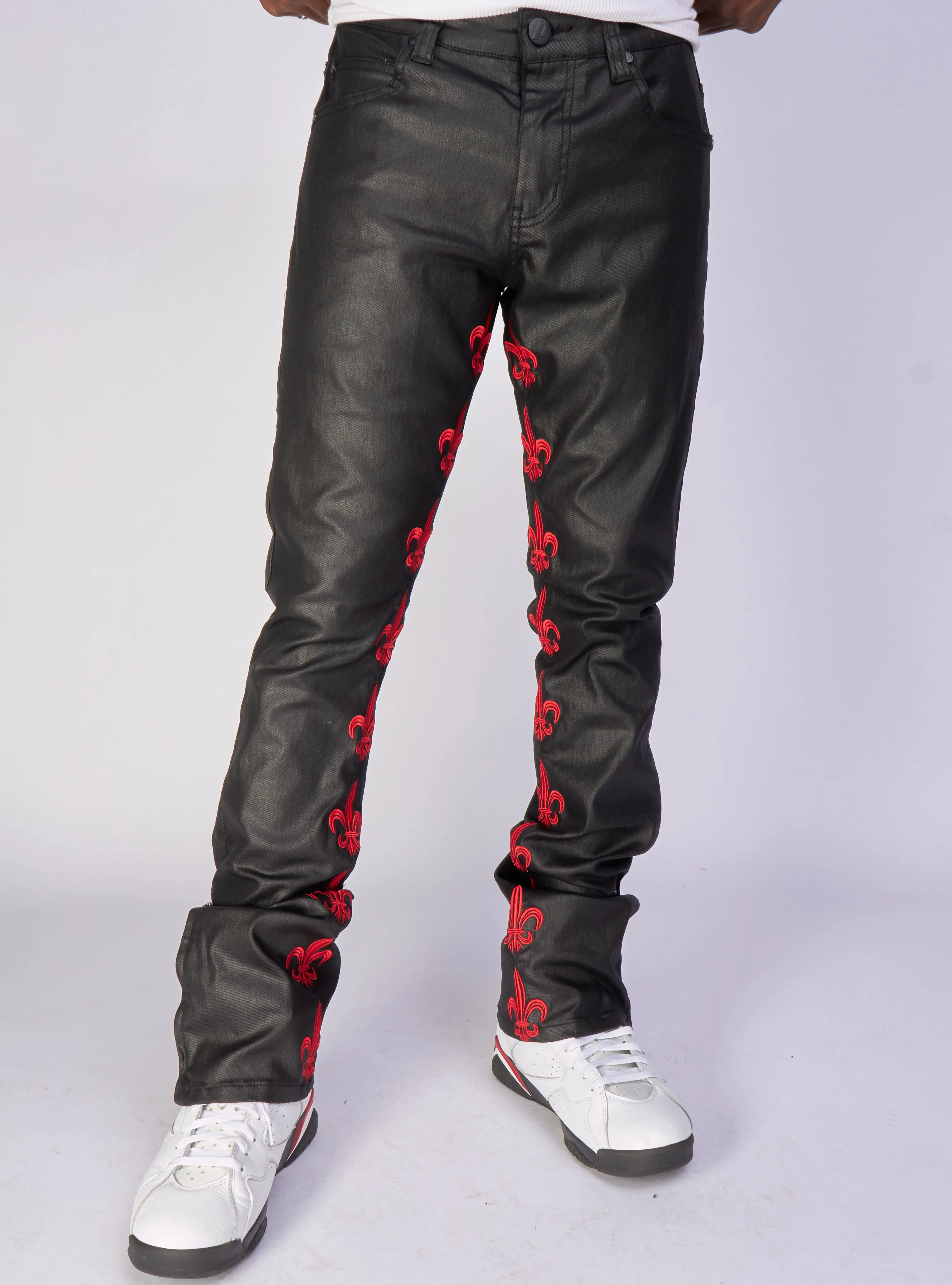 Politics Jeans - Endacott - Black with Red - 501