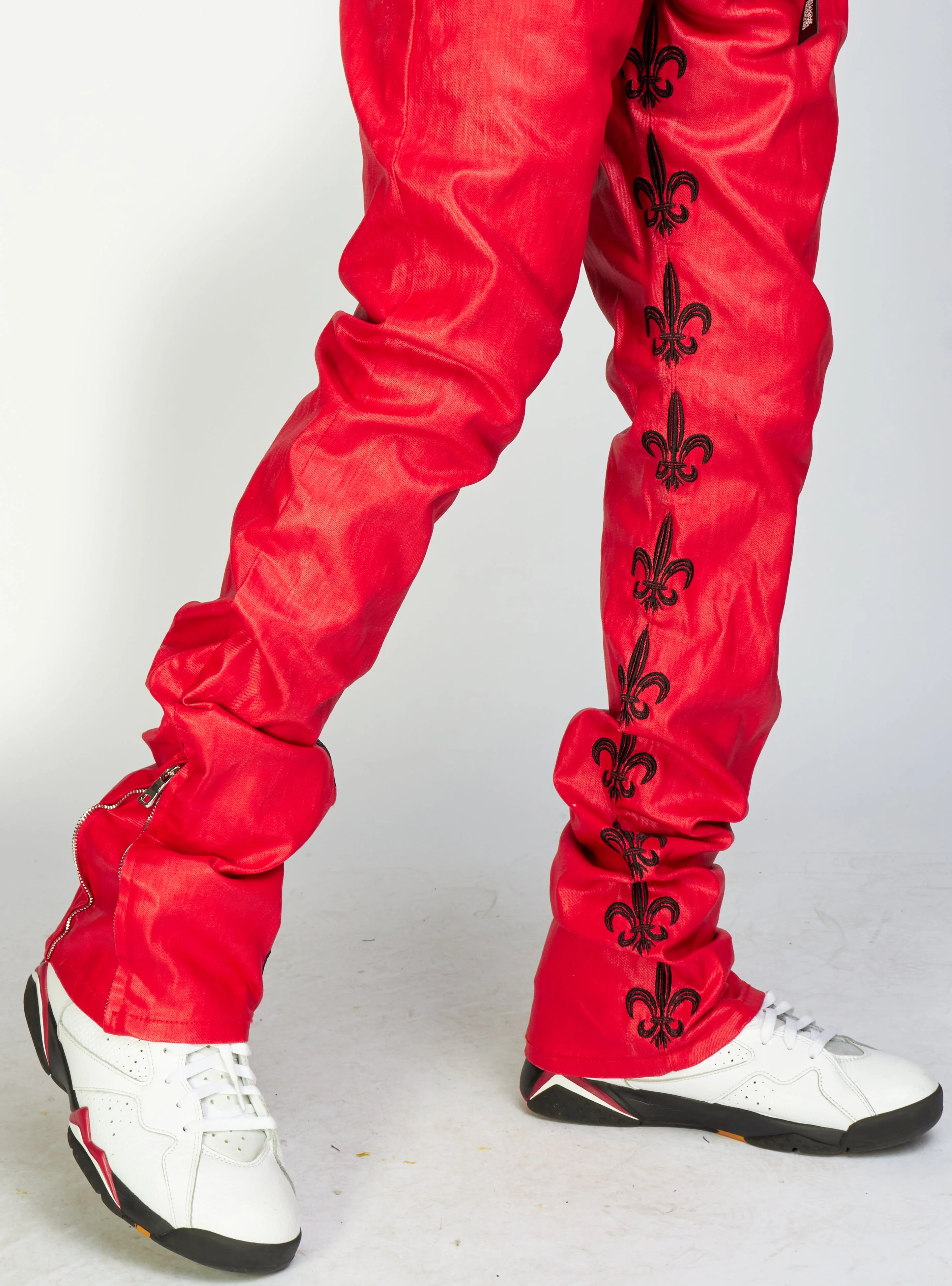 Politics Jeans - Endacott - Red with Black - 502 - Image 2