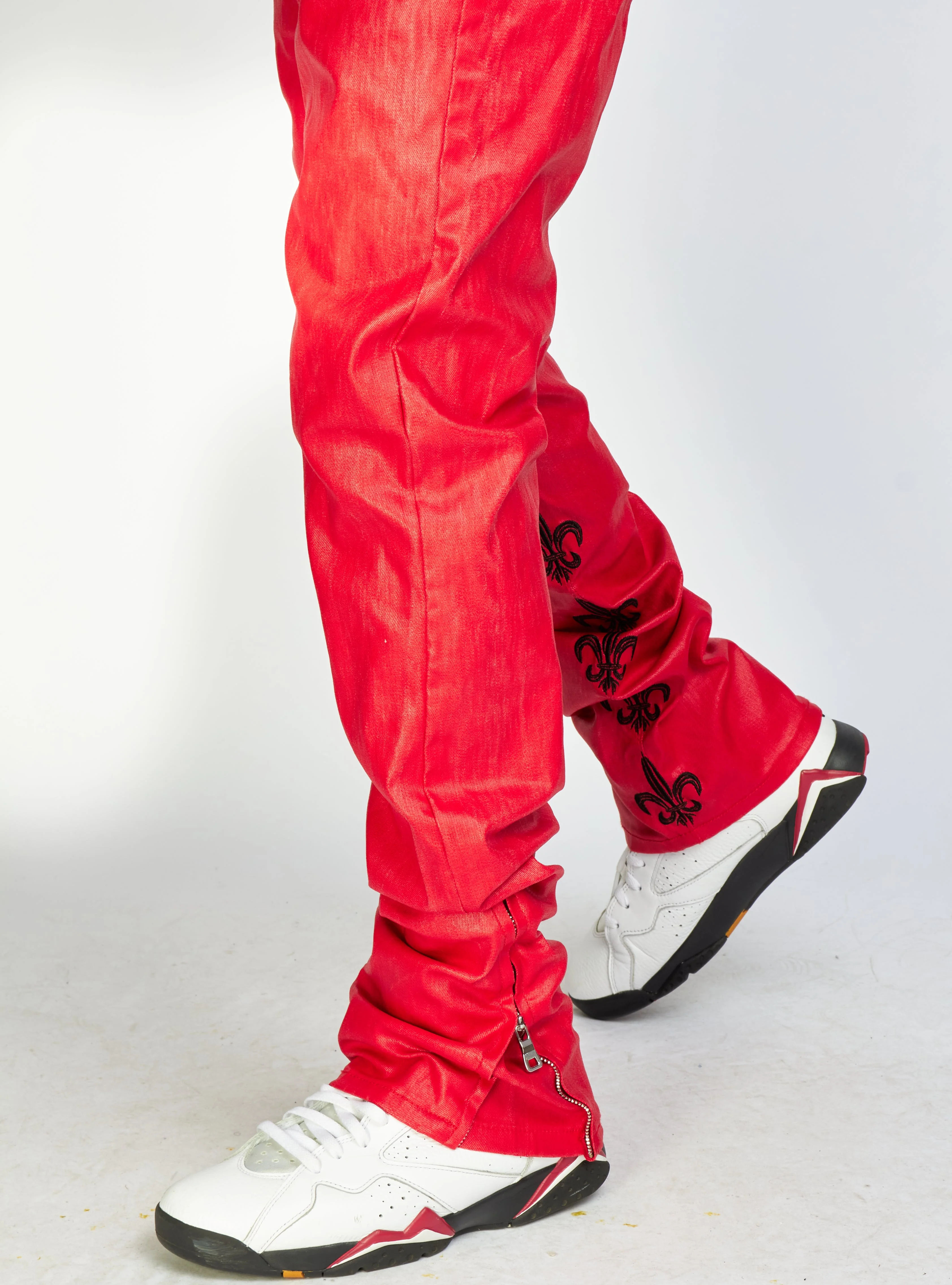 Politics Jeans - Endacott - Red with Black - 502 - Image 6