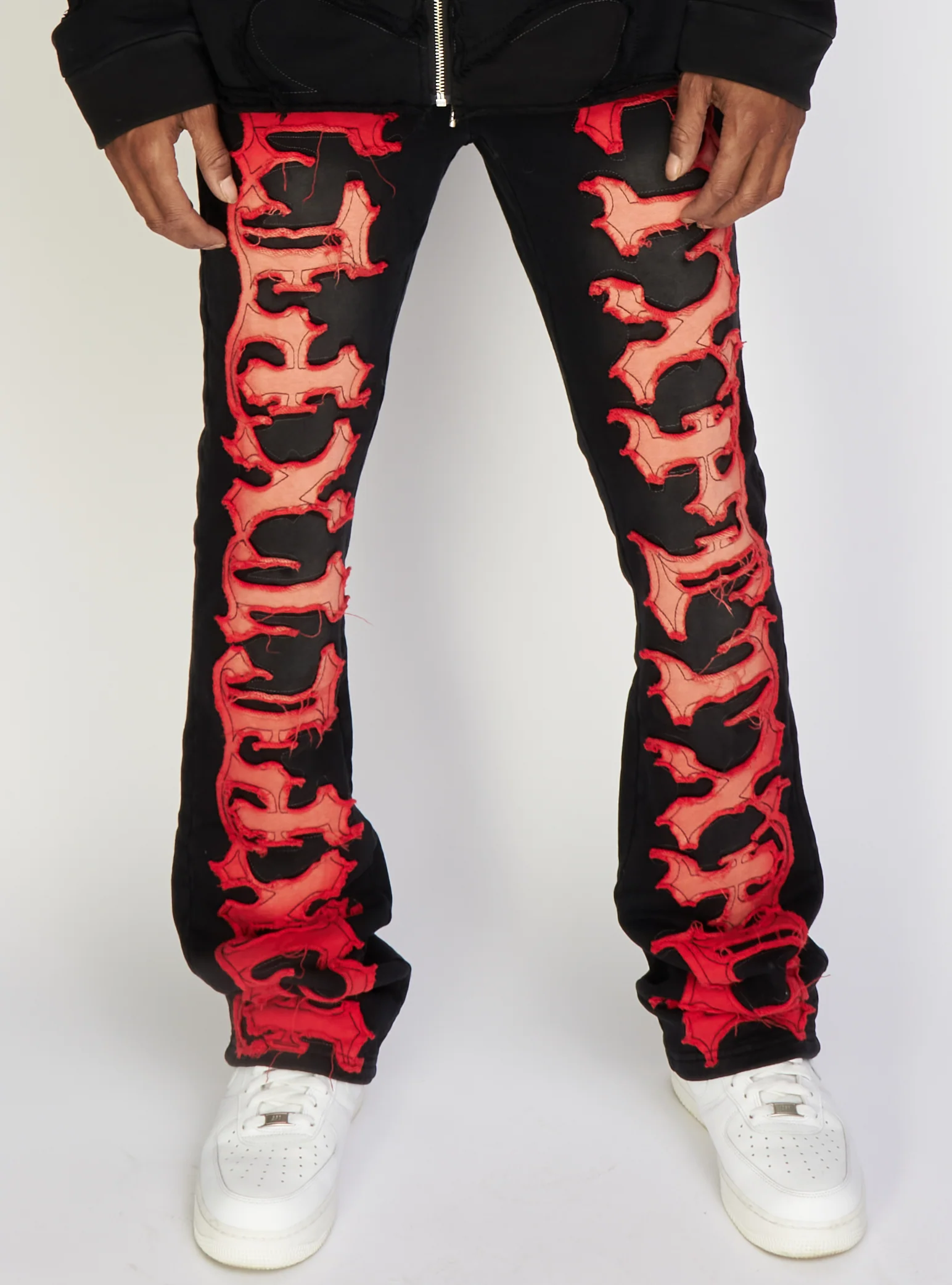 Politics Sweatpants - Hale - Black and Red - 705 - Image 4