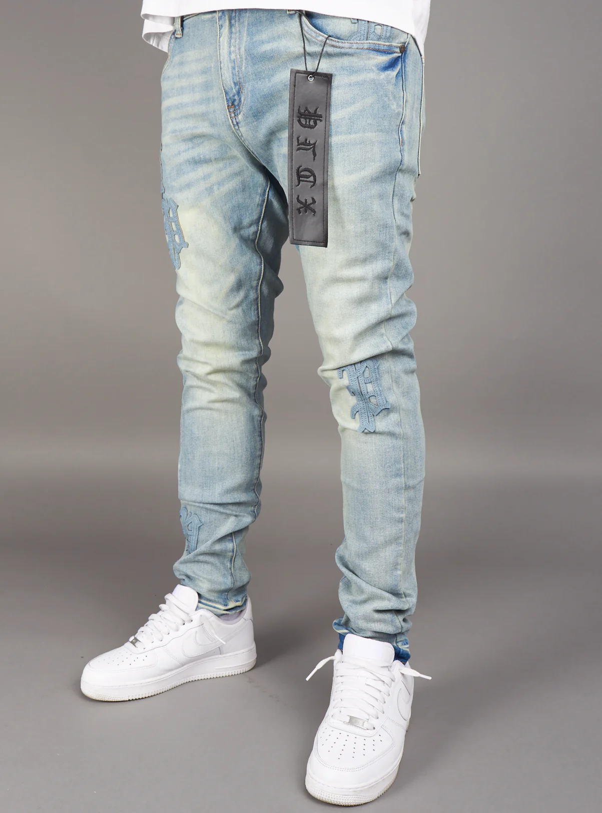 Politics Jeans - Kael Skinny Fit - Blue Wash - 312 - Image 3
