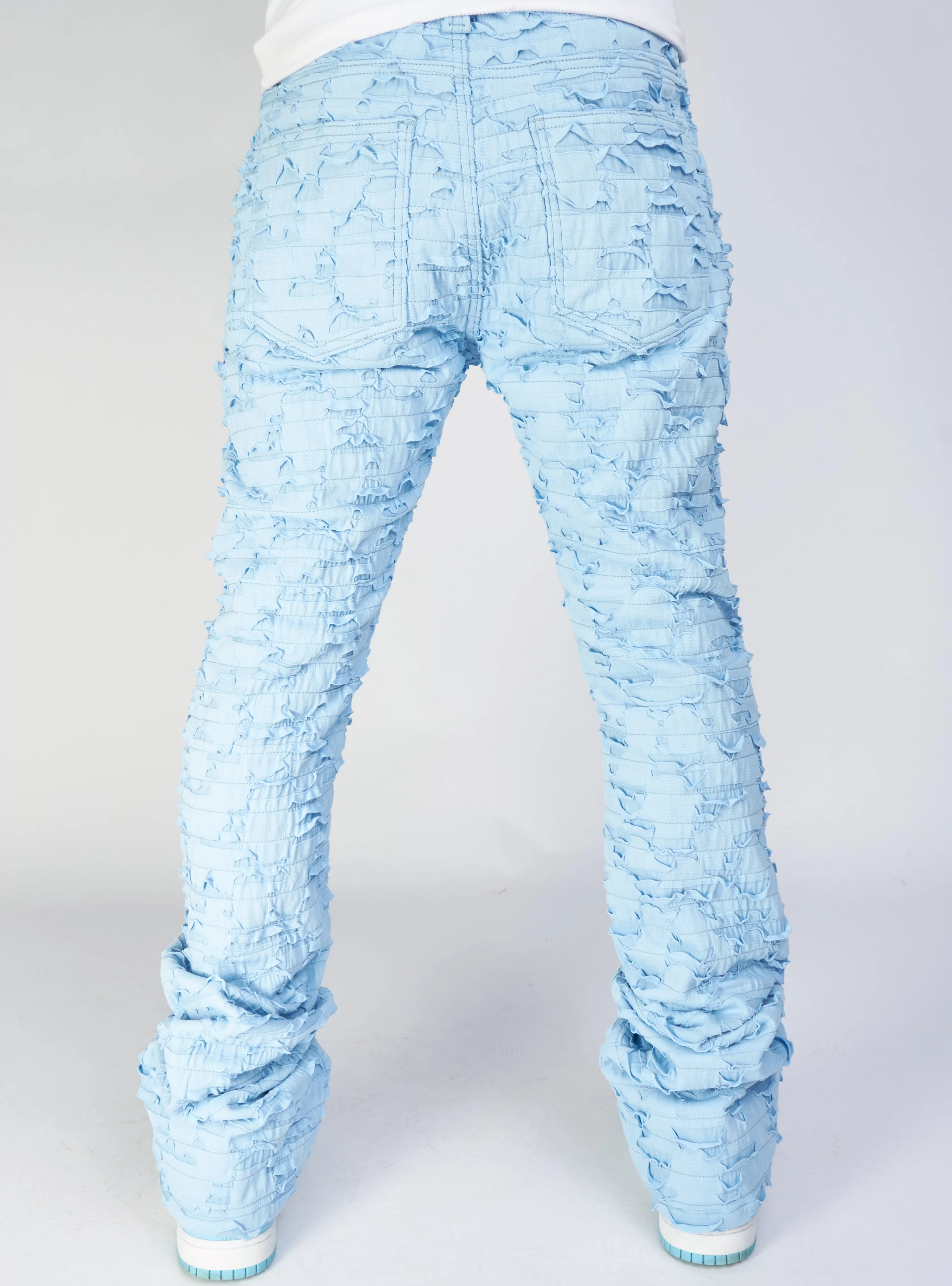 Politics Jeans - Lucas - Baby Blue - Shredded Stacked Flare - 504 - Image 2