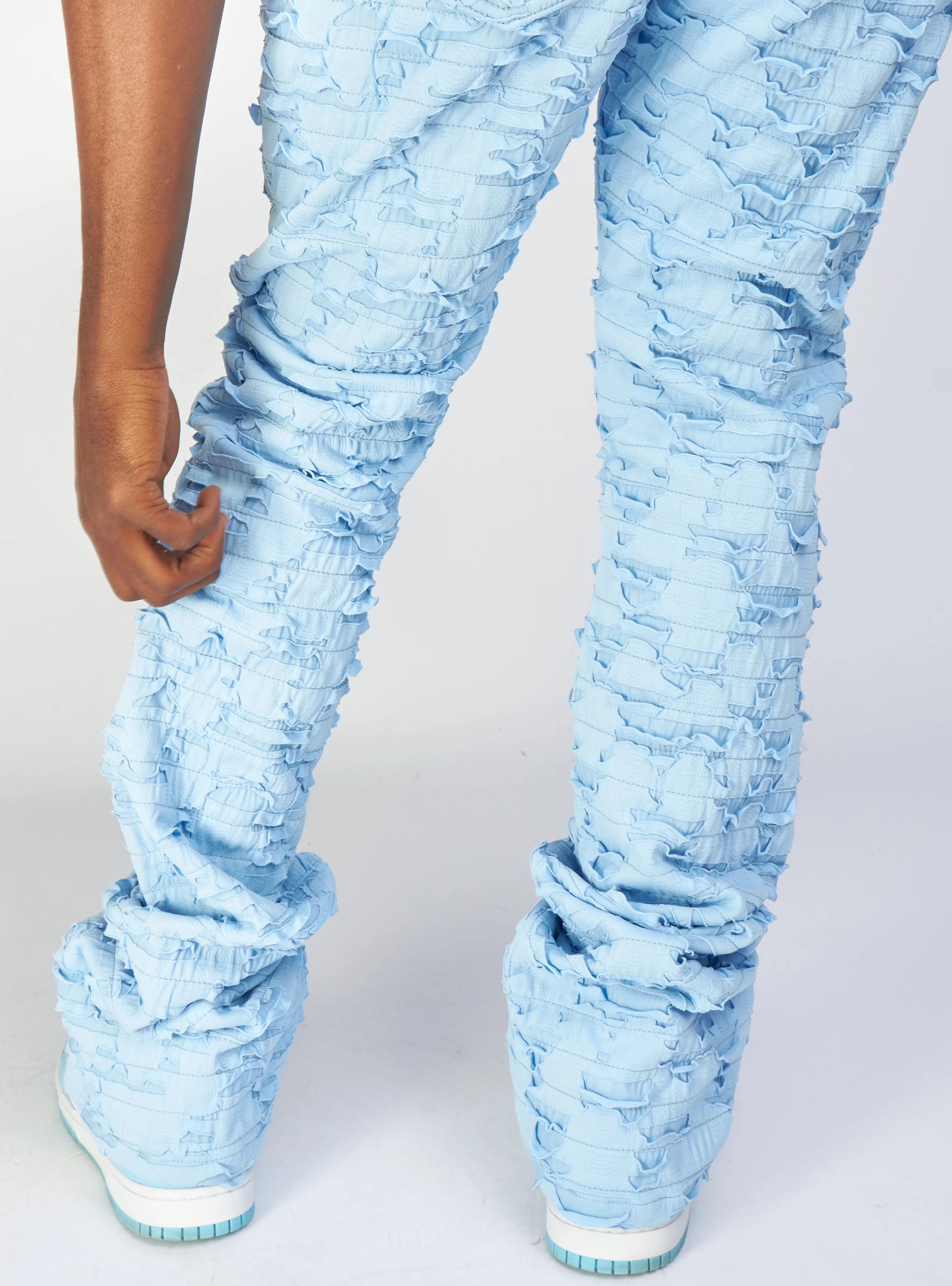 Politics Jeans - Lucas - Baby Blue - Shredded Stacked Flare - 504 - Image 5