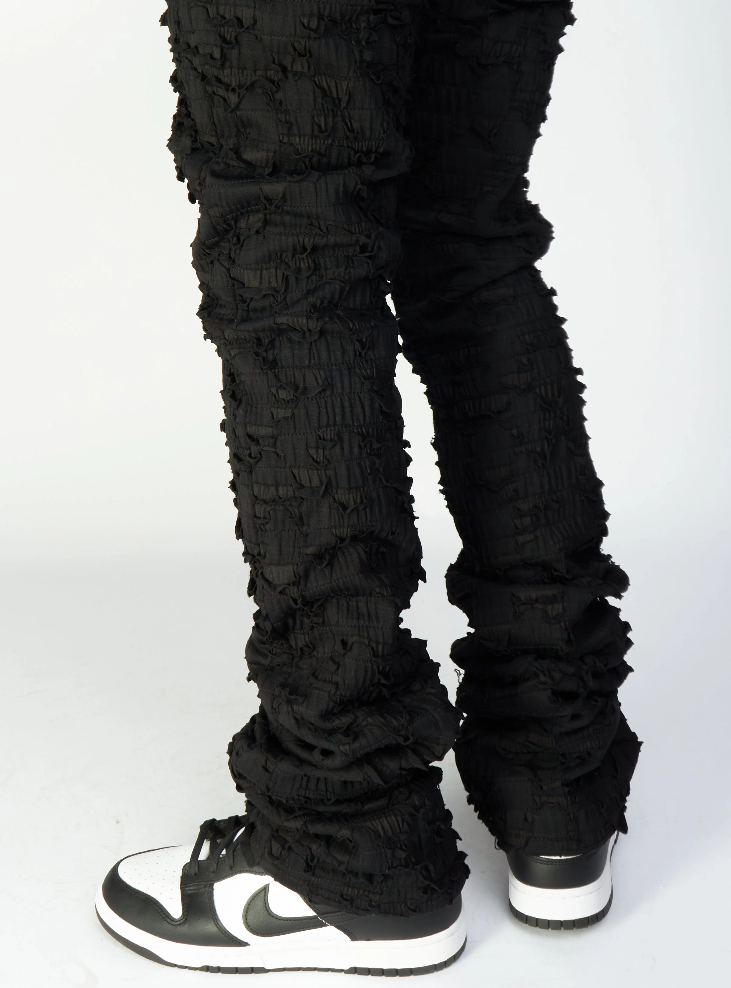 Politics Jeans - Lucas - Black - Shredded Stacked Flare - 503 - Image 6