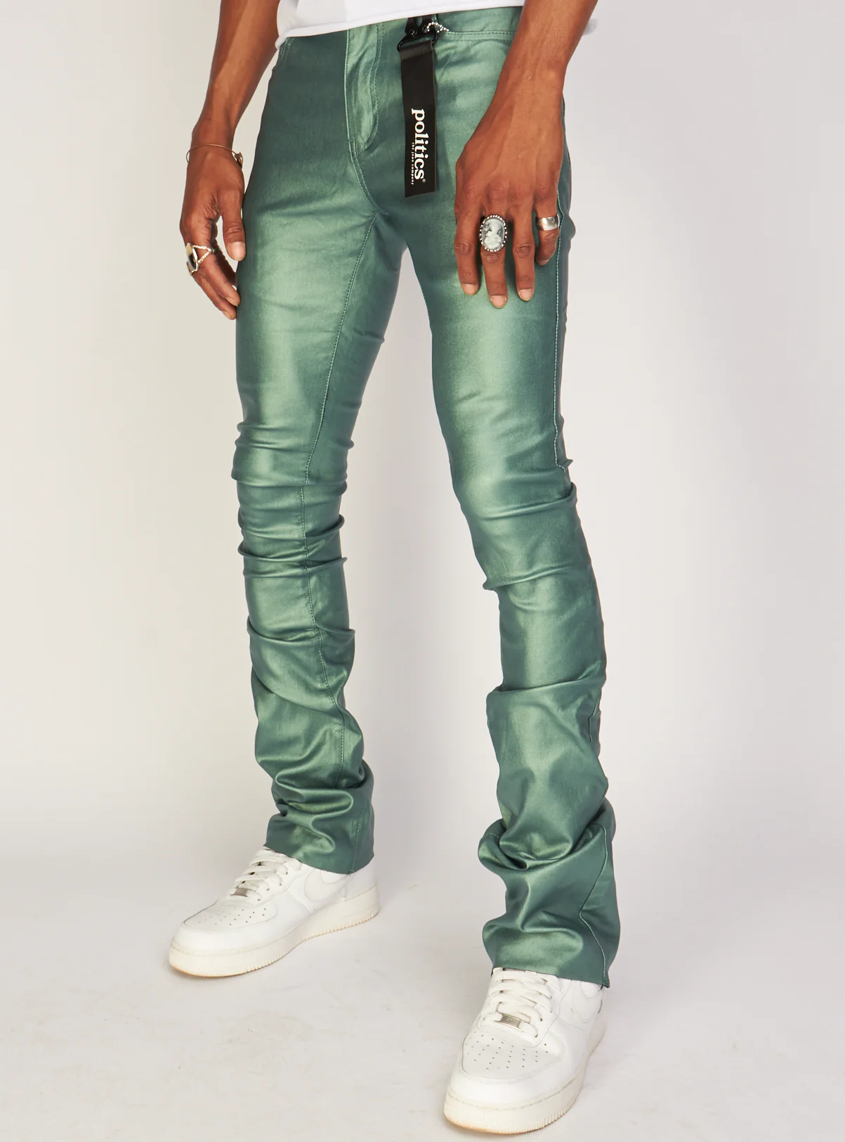 Politics Jeans - Martin - Metallic Green - 508 - Image 2