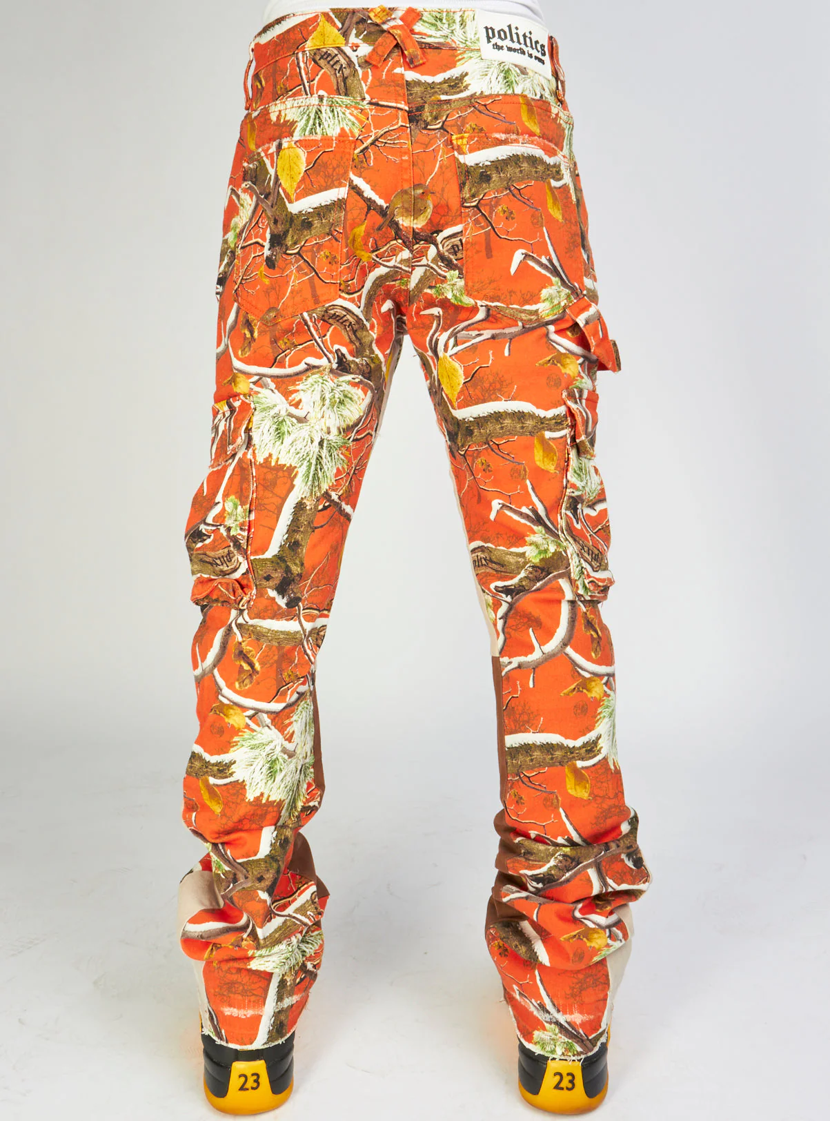Politics Jeans - Mott - Orange Camo - Cargo Stacked Denim  - 519 - Image 3