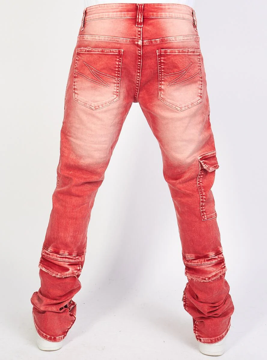 Politics Jeans - Murph - Skinny Stacked - Bright Red - 503 - Image 3
