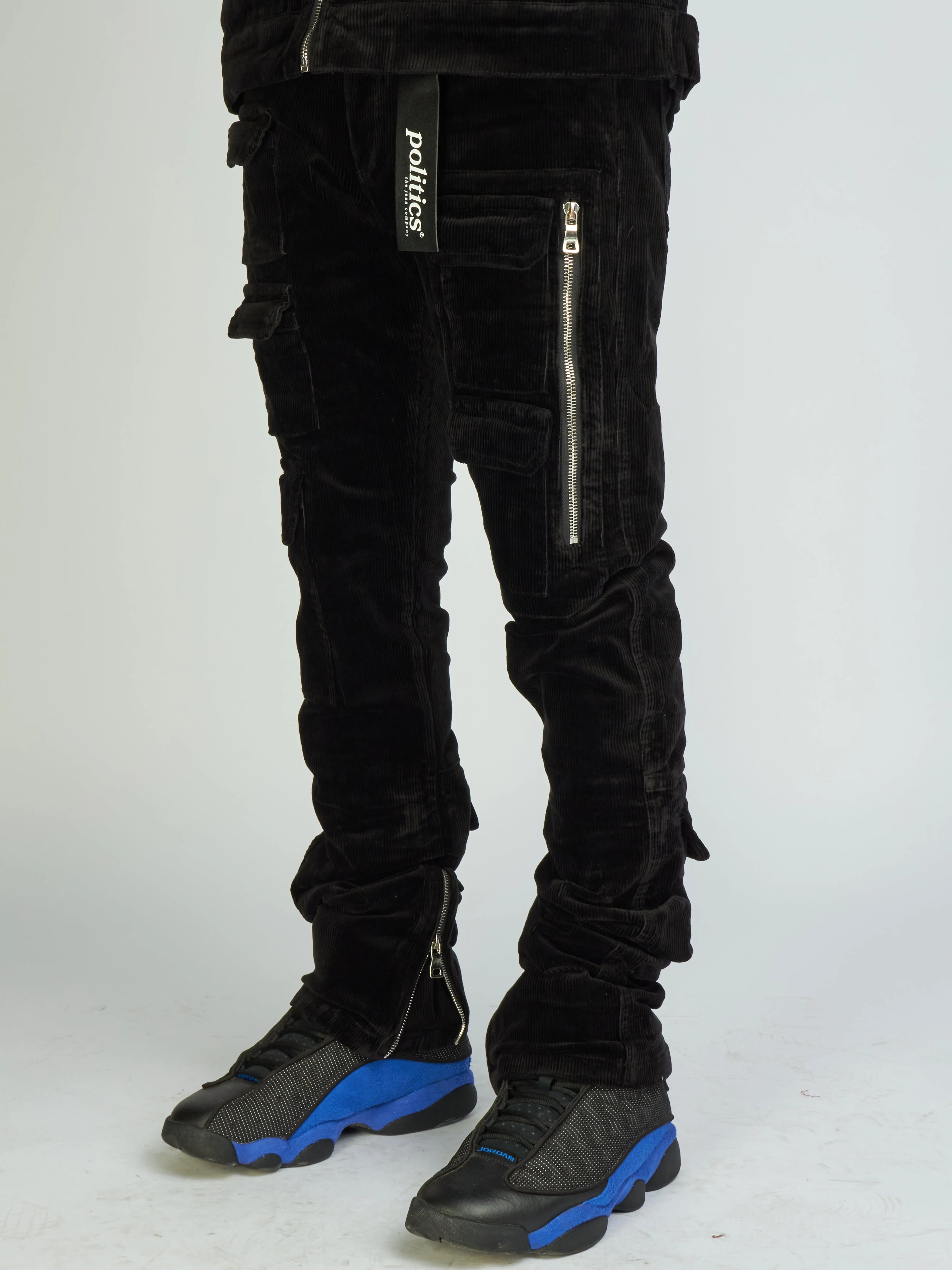 Politics Jeans - Murphy Corduroy Cargo - Black - 515 - Image 2