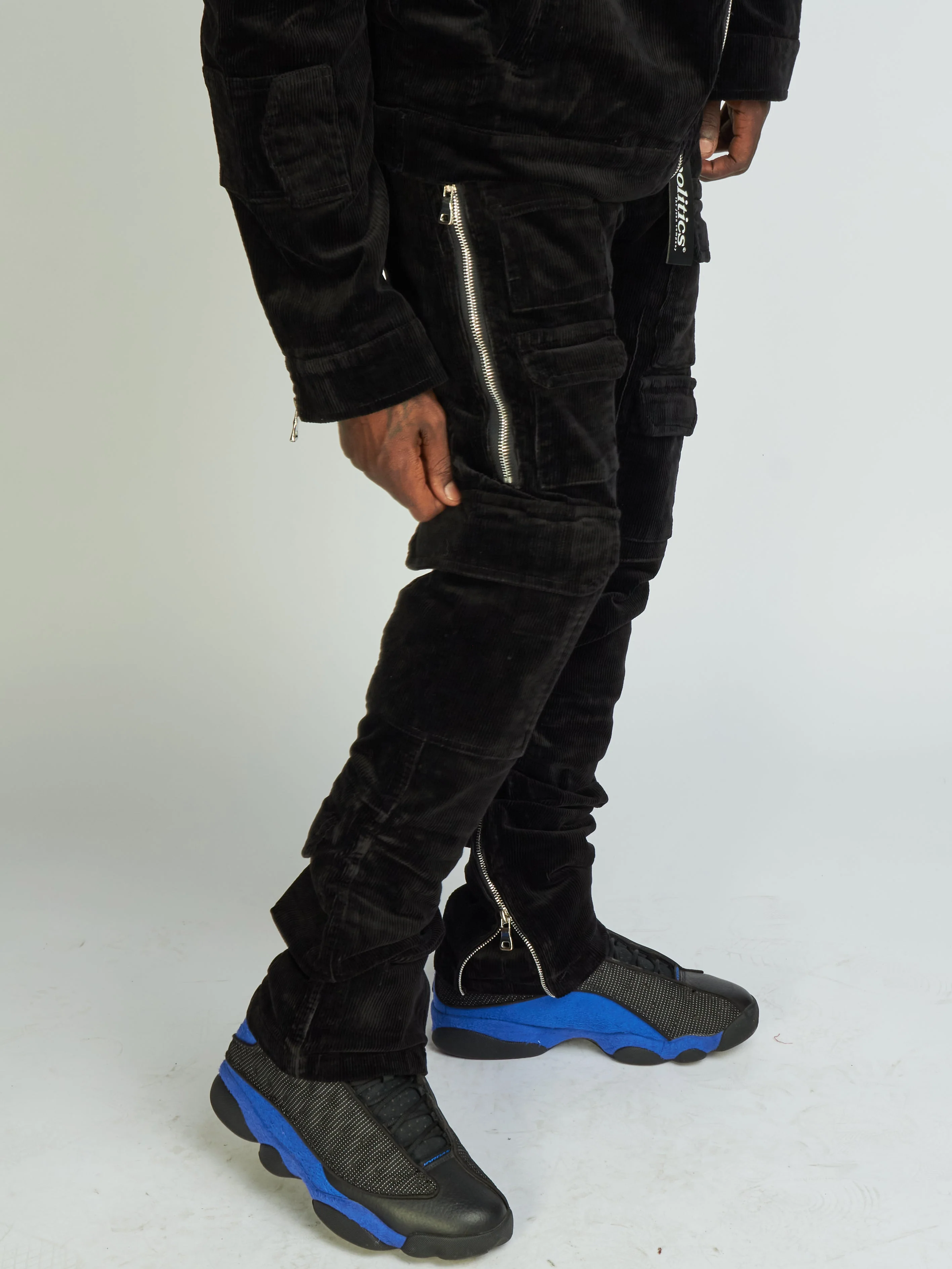 Politics Jeans - Murphy Corduroy Cargo - Black - 515 - Image 3