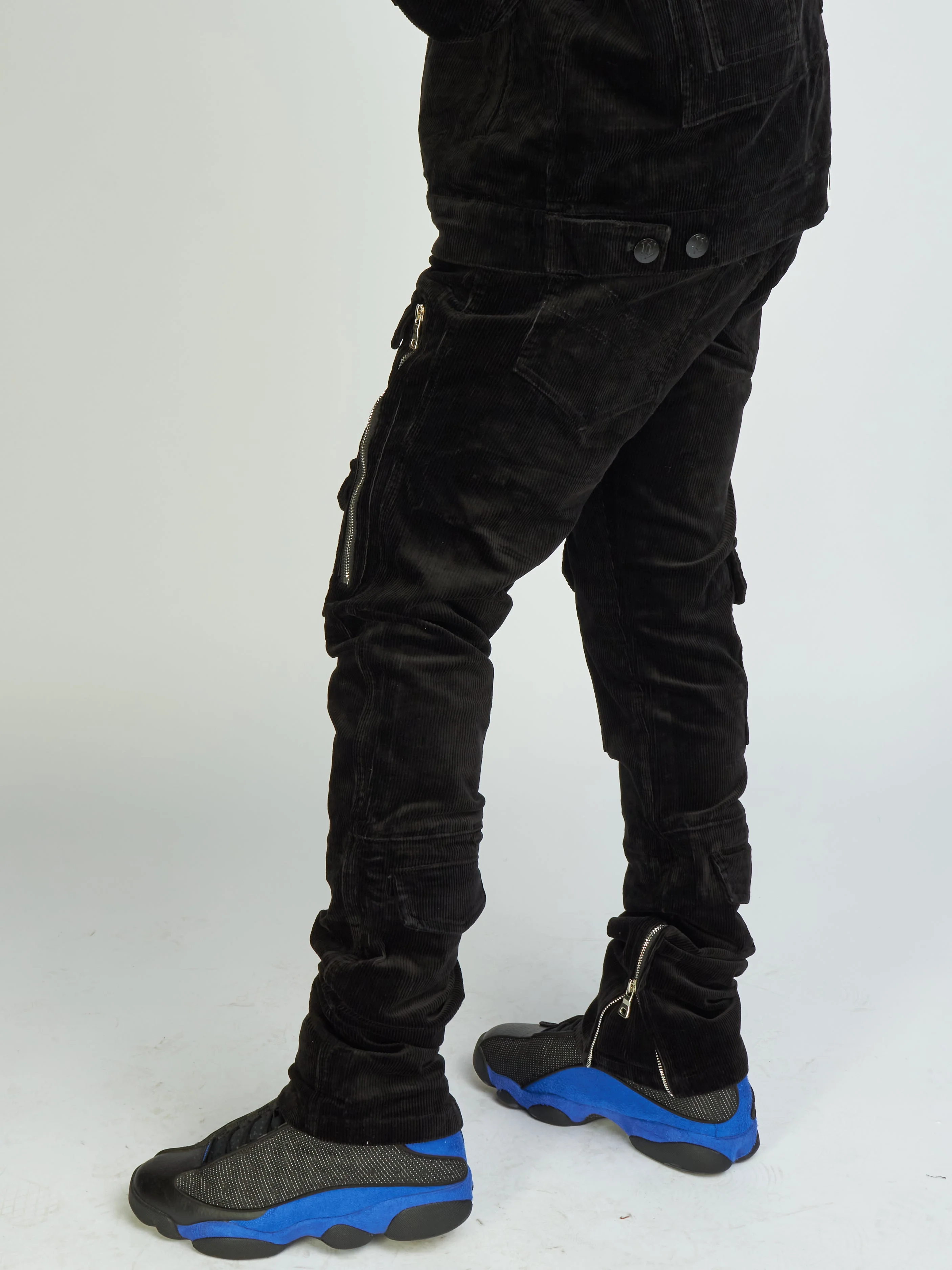 Politics Jeans - Murphy Corduroy Cargo - Black - 515 - Image 4