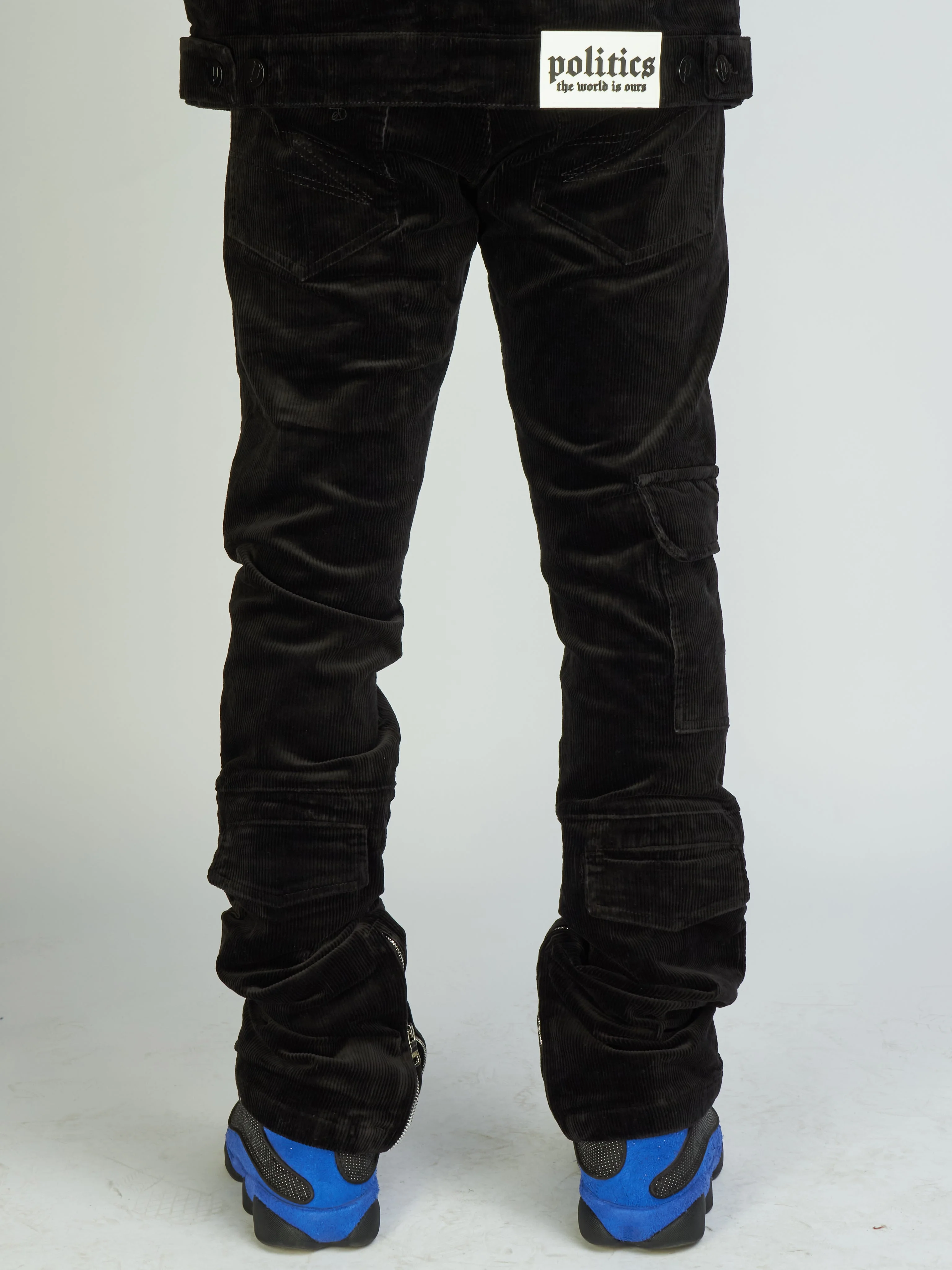Politics Jeans - Murphy Corduroy Cargo - Black - 515 - Image 7