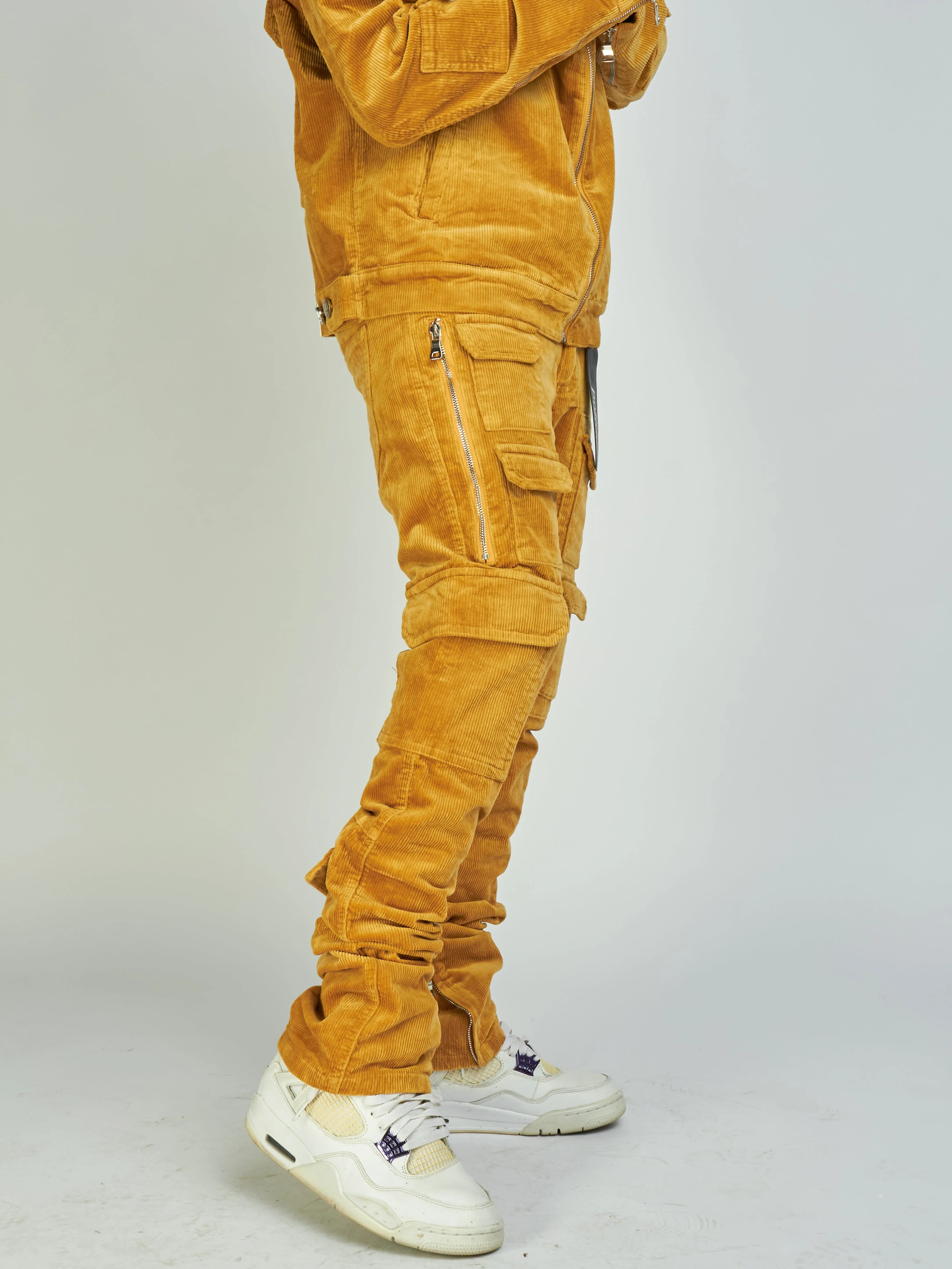 Politics Jeans - Murphy Corduroy Cargo - Khaki - 516 - Image 4