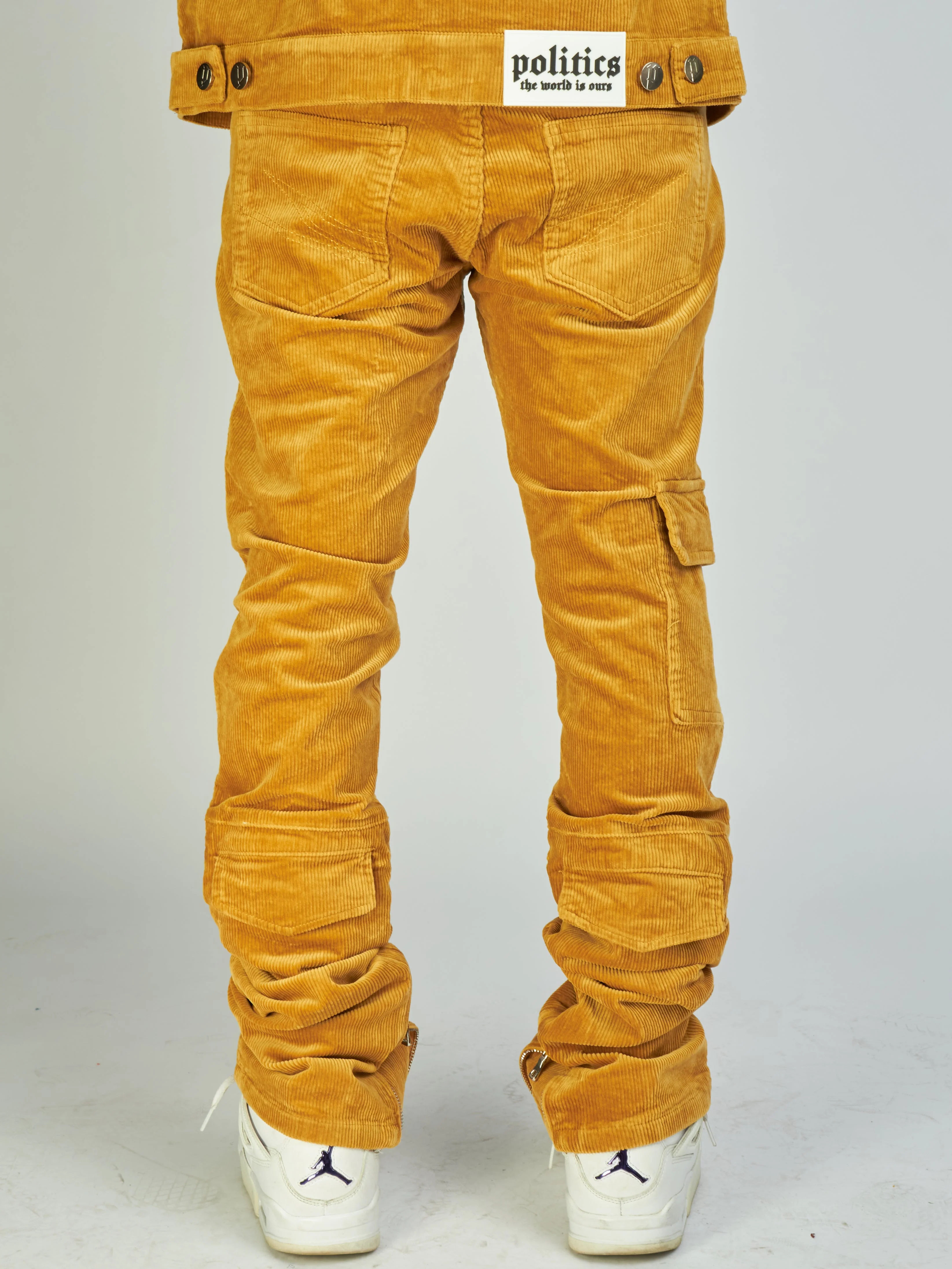 Politics Jeans - Murphy Corduroy Cargo - Khaki - 516 - Image 6