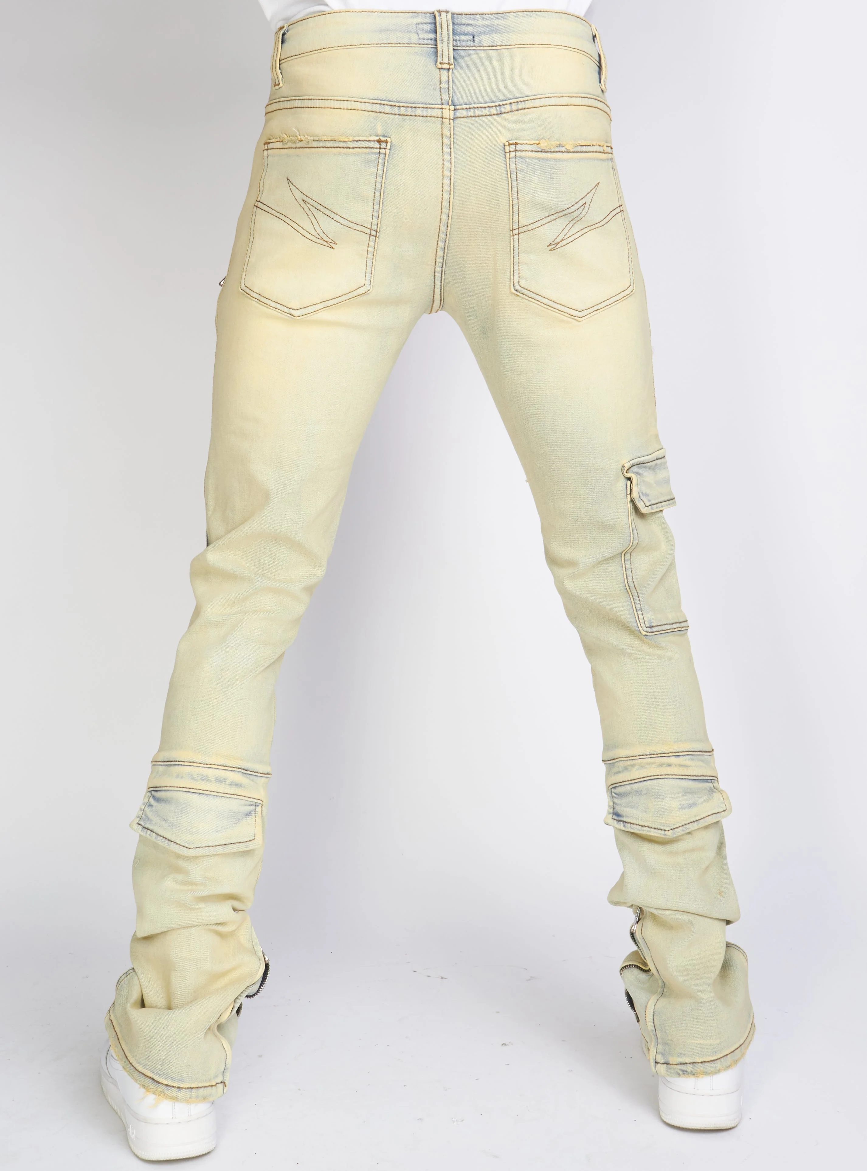 Politics Jeans - Murphy - Light Sand Blast - Skinny Stacked Cargo Zip Flare - 511 - Image 9