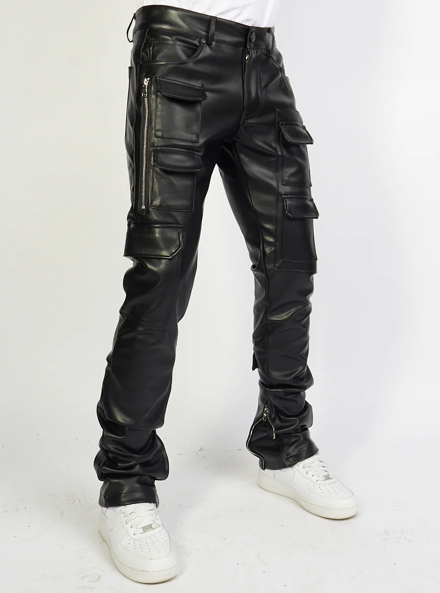 Politics Jeans - Murphy - PU Leather Black - 551 - Image 3