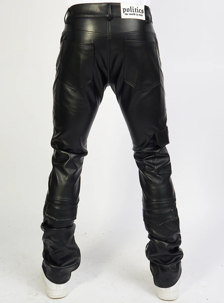 Politics Jeans - Murphy - PU Leather Black - 551 - Image 4