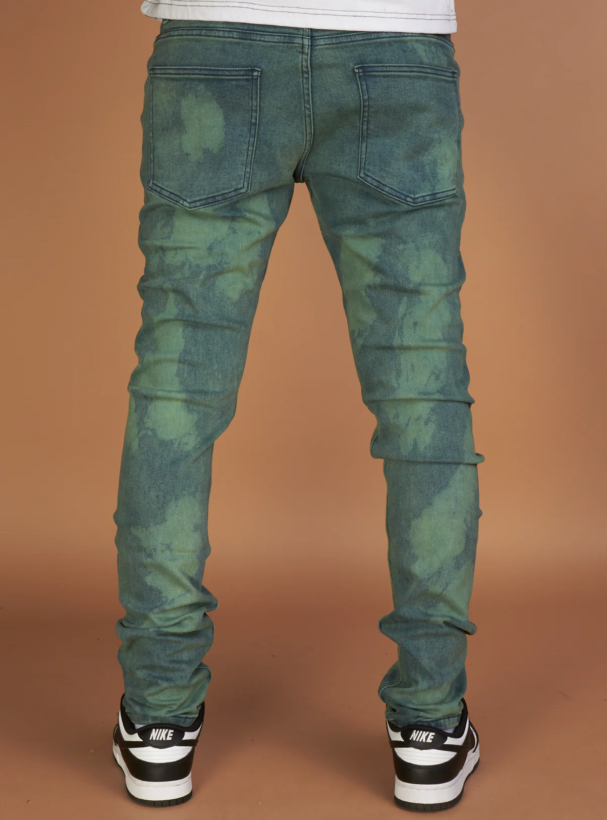 Politics Phantom Skinny Fit Jeans — Blue & Green Wash - Image 4