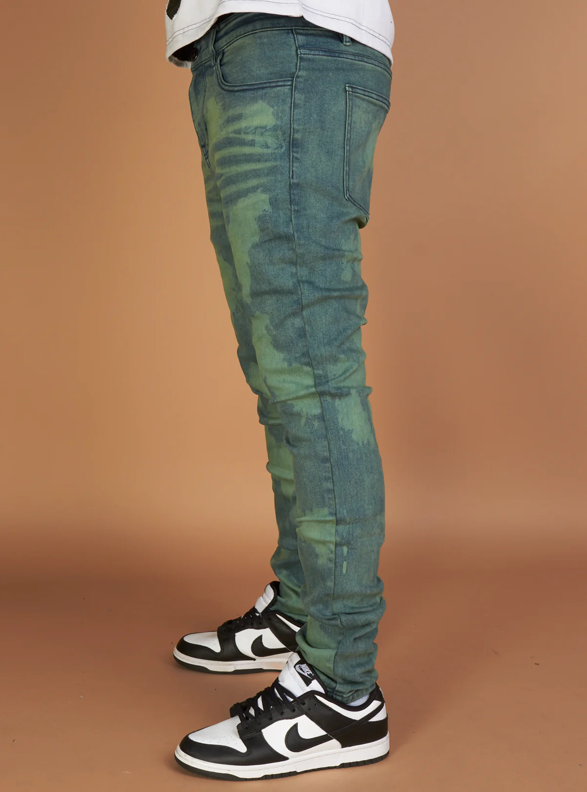 Politics Phantom Skinny Fit Jeans — Blue & Green Wash - Image 5