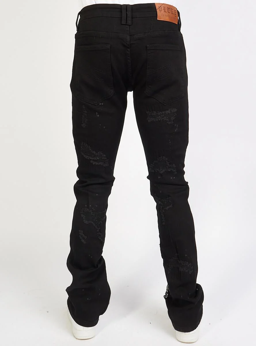 Politics Jeans - Ramsey - Stacked - Jet Black - 515 - Image 3