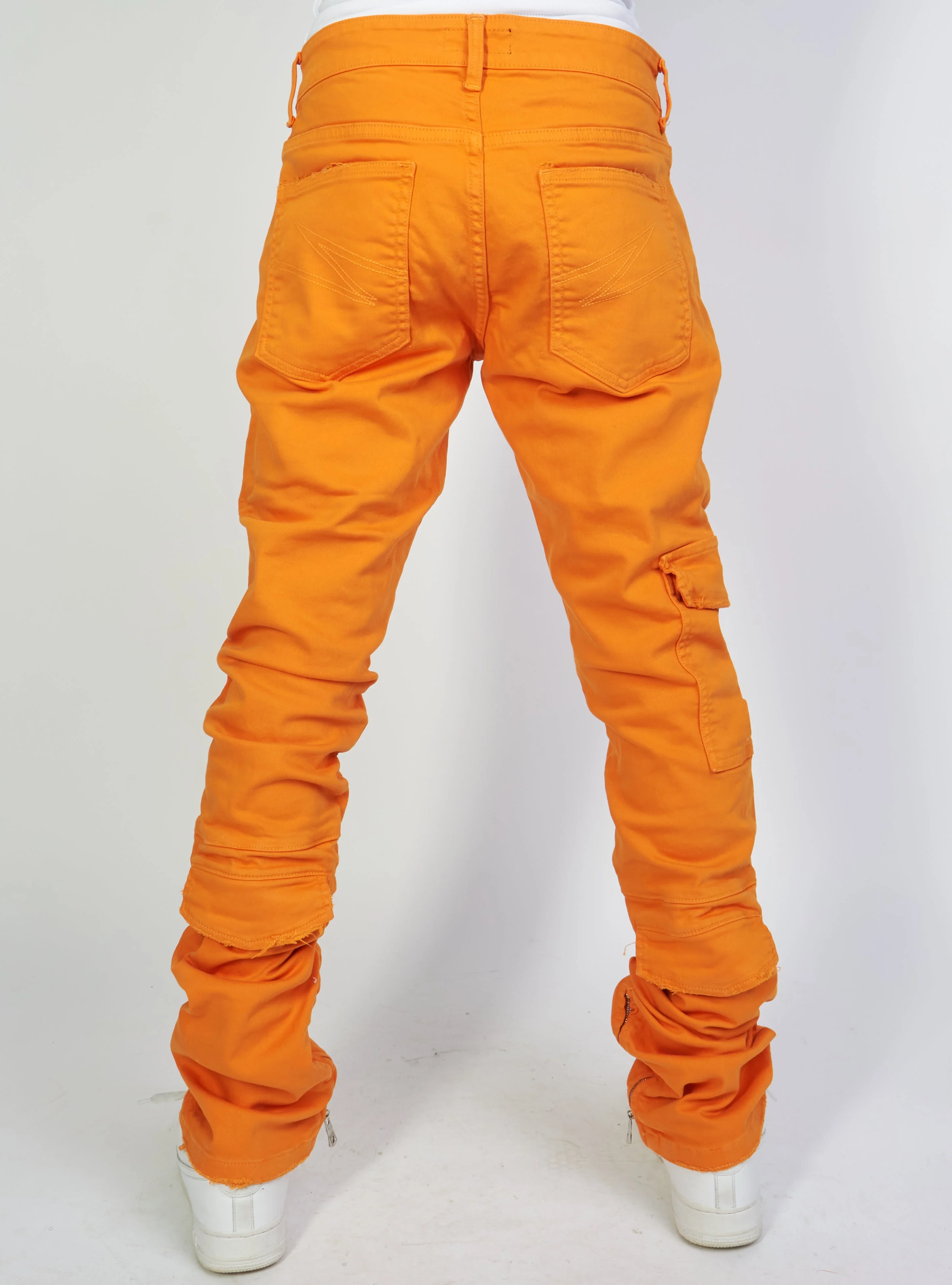 Politics Jeans - Skinny Stacked Cargo - Orange - Murphy507 - Image 4