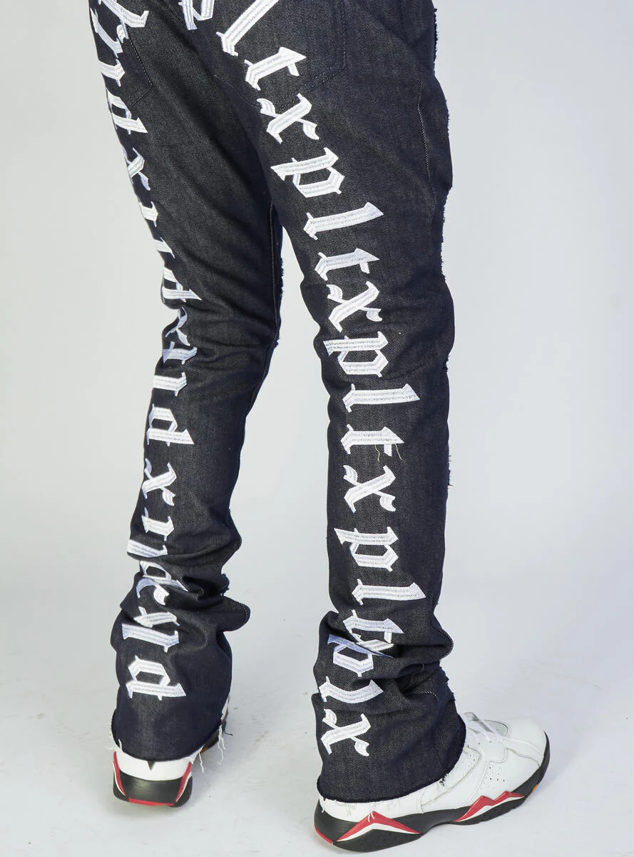 Politics Jeans - Skinny Stacked Flare Mac - Raw And White - 513 - Image 3