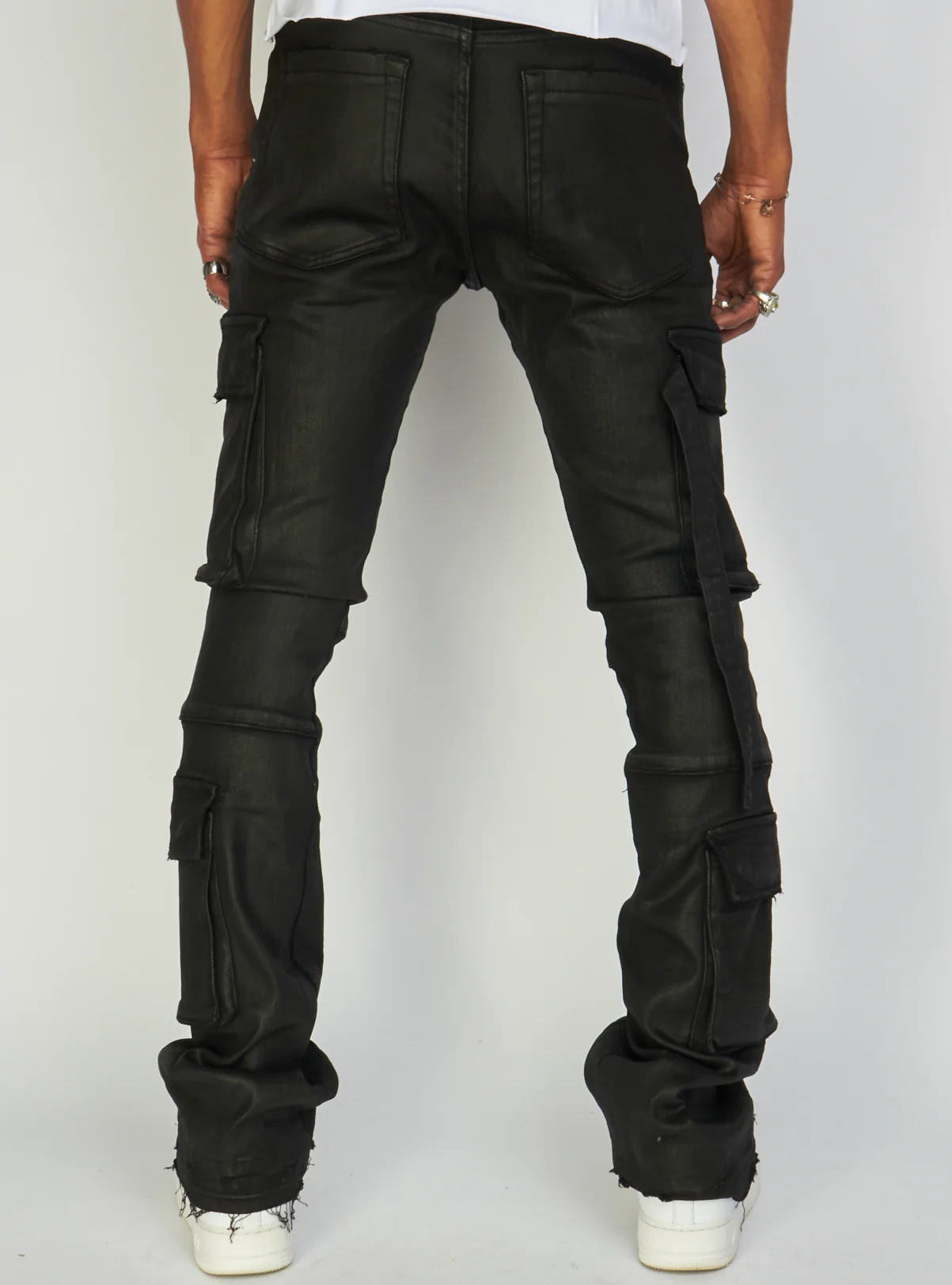 Politics Jeans - Stacked Cargo Flare - Otto - Black Wax - 506 - Image 3