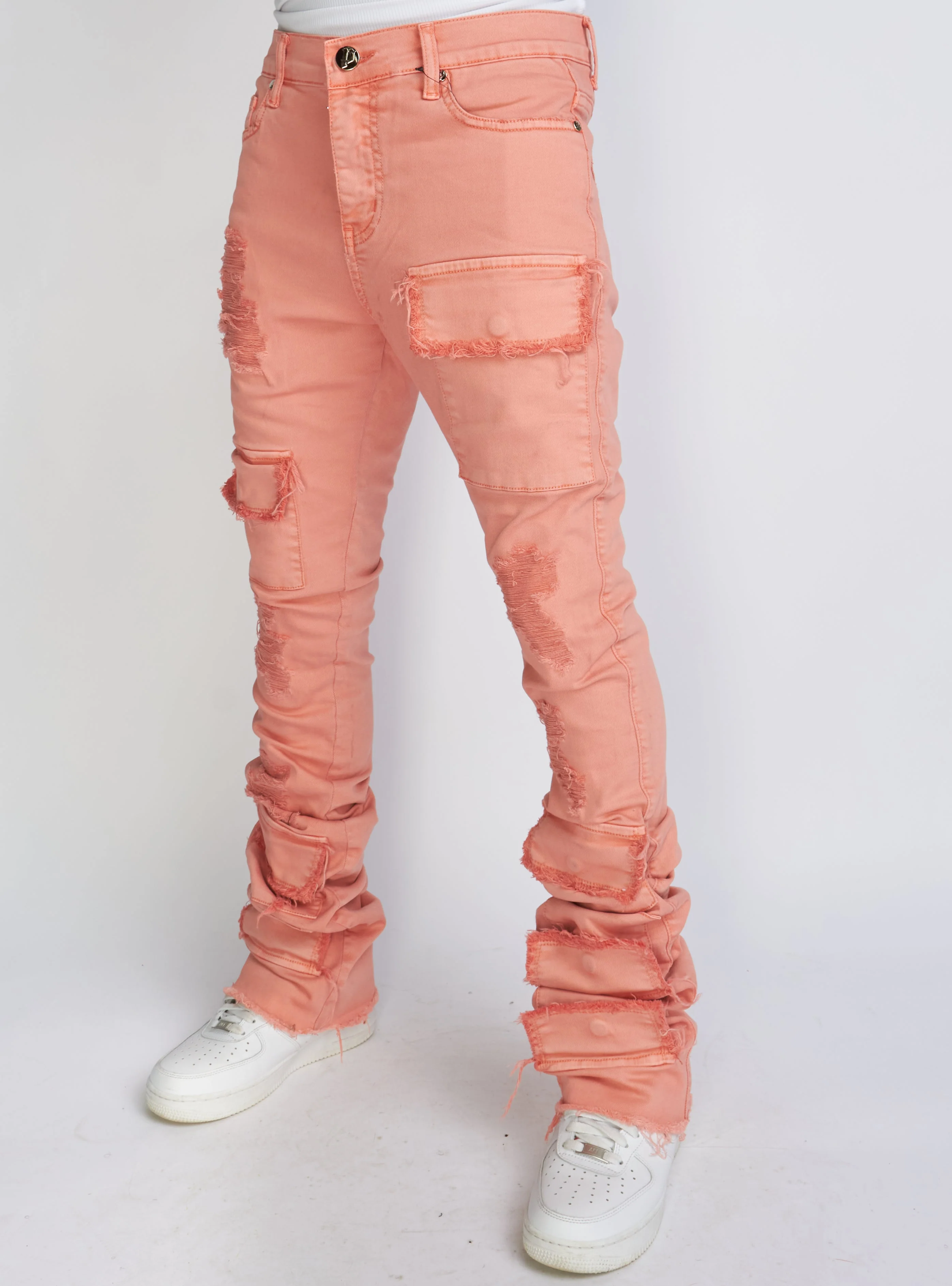 Politics Jeans - Super Stacked Cargo - Coral - Marcel503 - Image 3