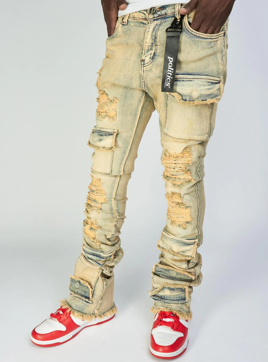 Politics Jeans - Super Stacked Cargo - Dark Vintage - Marcel516 - Image 4