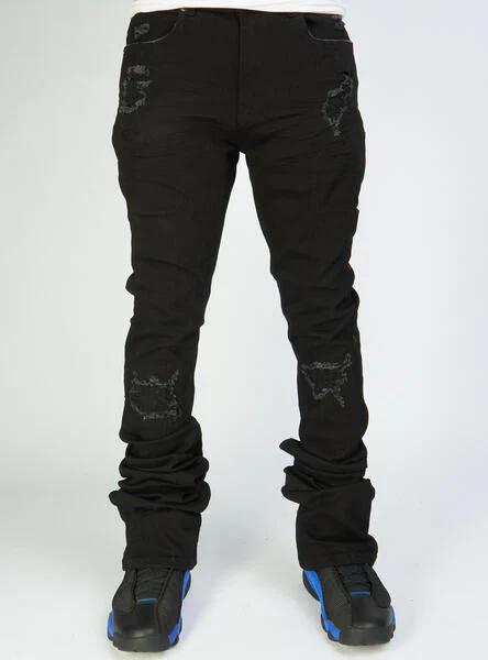 Politics Jeans - Super Stacked Skinny Flare 38" Inseam - Scott - Jett Black - 504