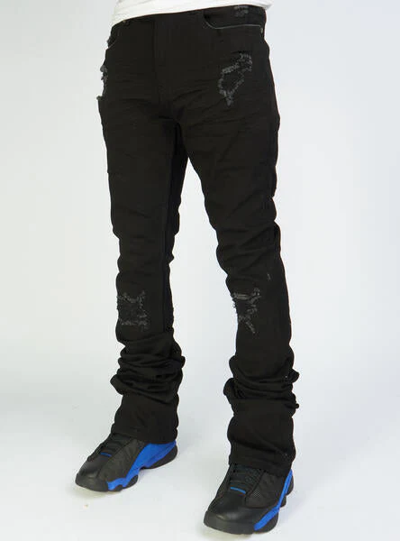 Politics Jeans - Super Stacked Skinny Flare 38" Inseam - Scott - Jett Black - 504 - Image 2