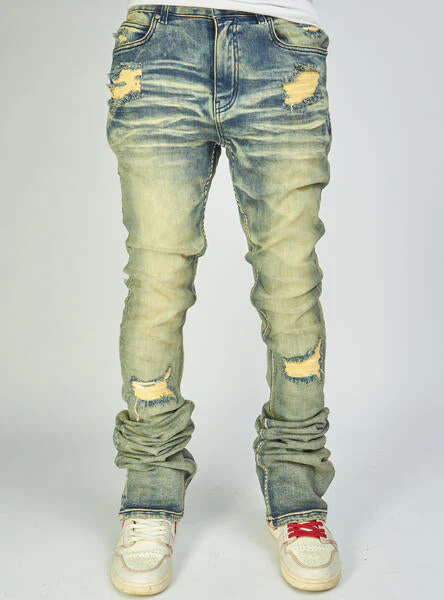 Politics Jeans - Super Stacked Skinny Flare 38" Inseam - Scott - Vintage Wash - 501