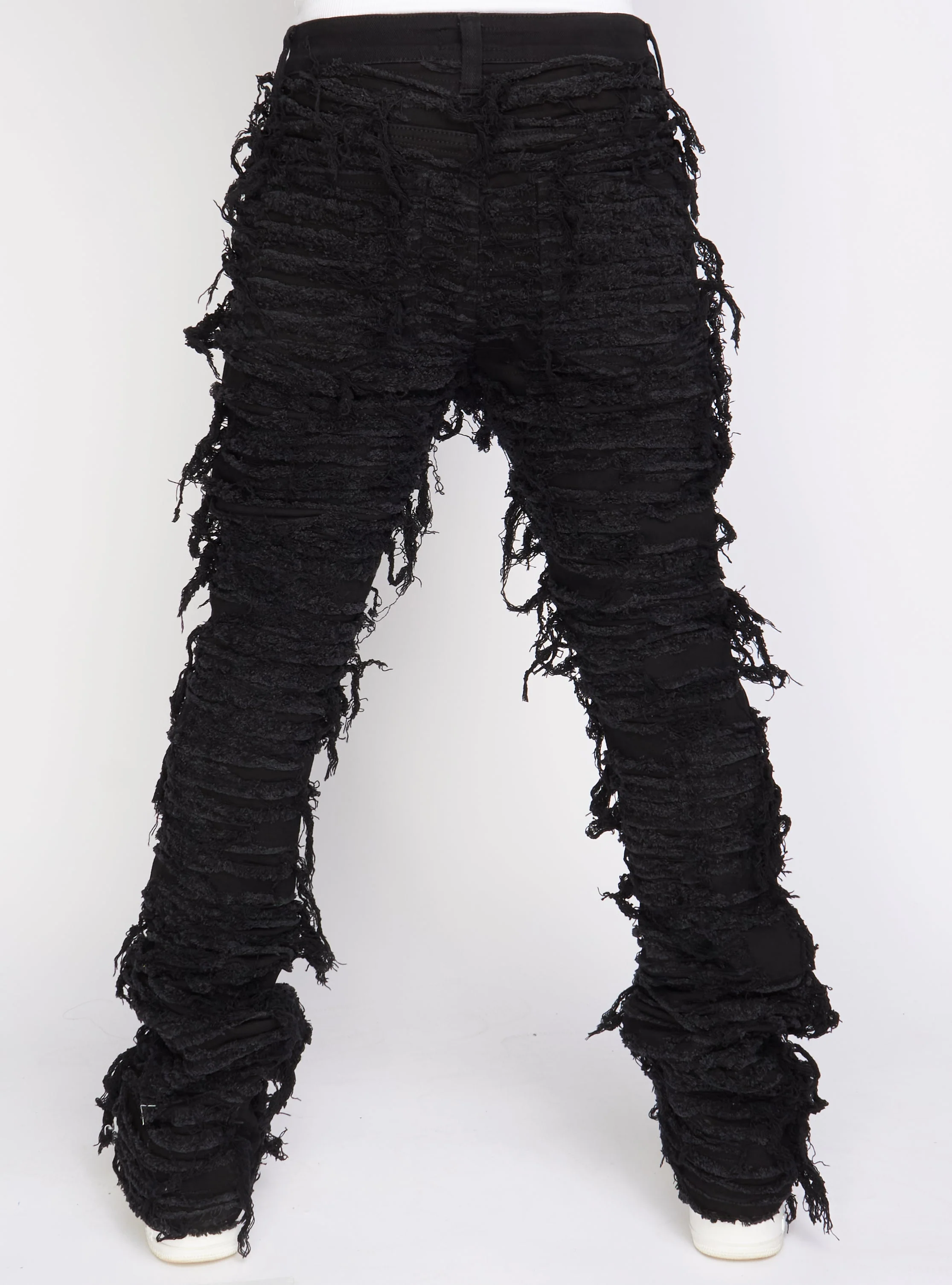 Politics Jeans - Thrashed Distressed Denim  - Black - Debris 508 - Image 6