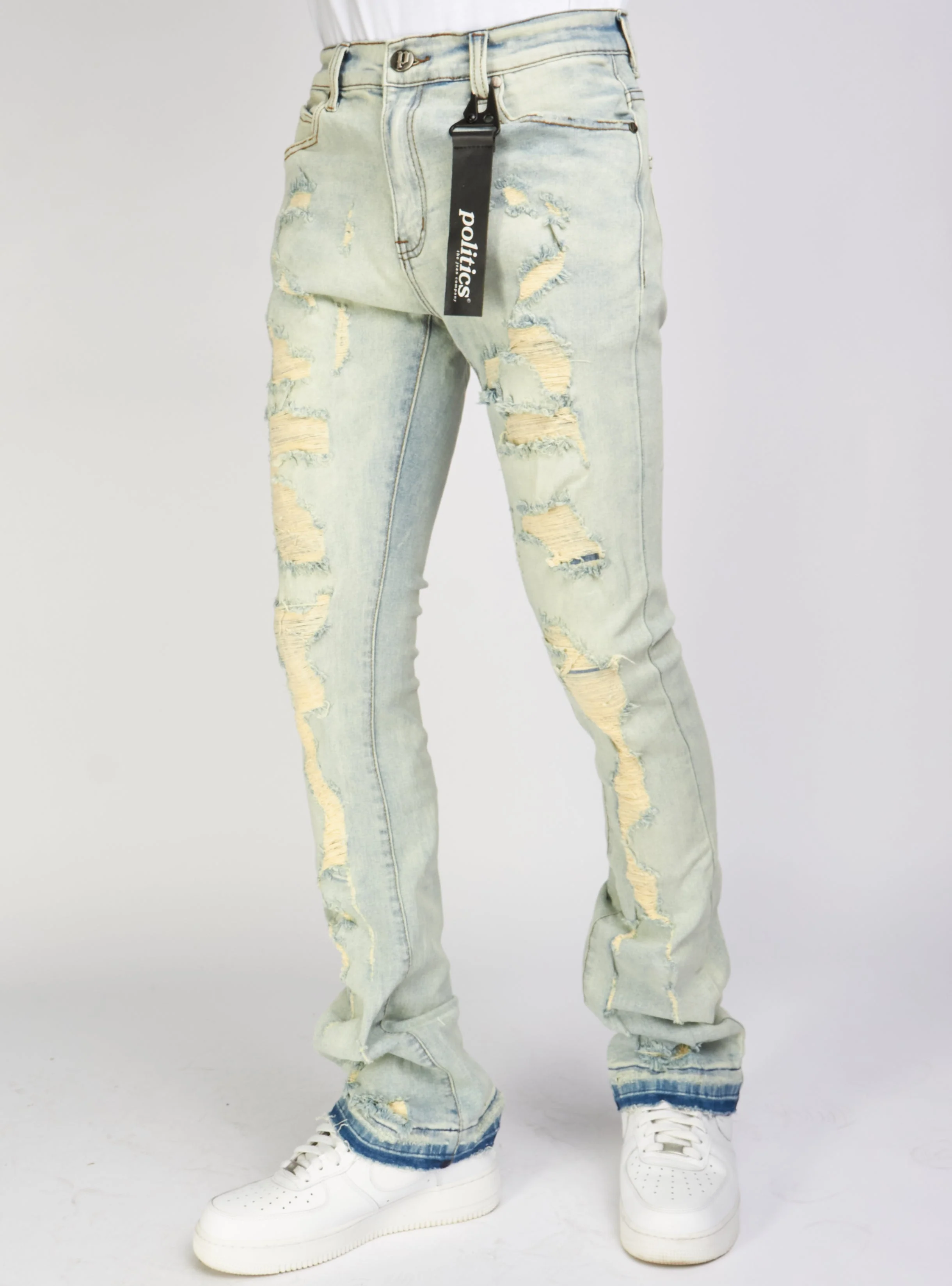 Politics Jeans - Uzi - Light Vintage Blue - 505 - Image 2