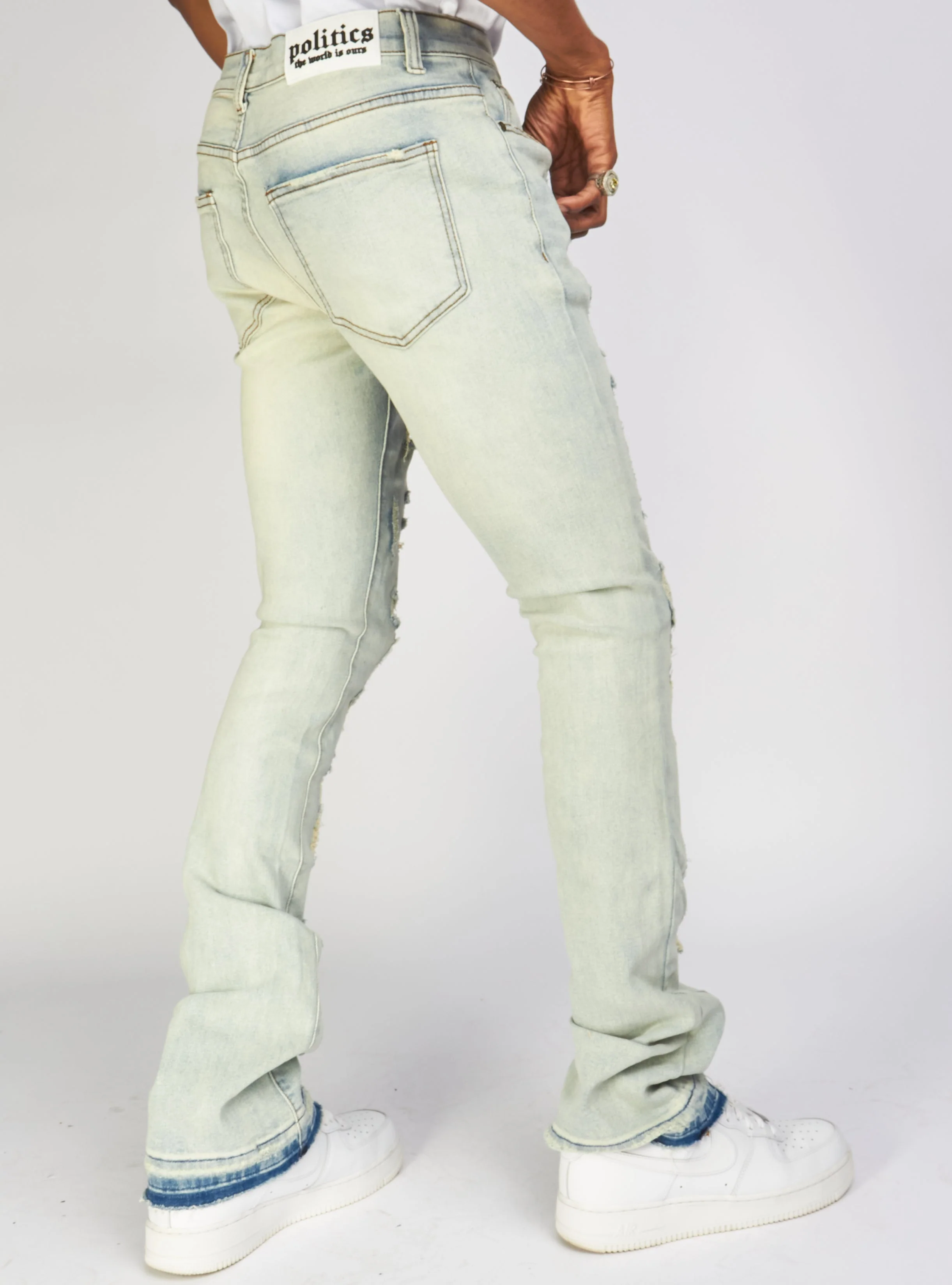 Politics Jeans - Uzi - Light Vintage Blue - 505 - Image 3