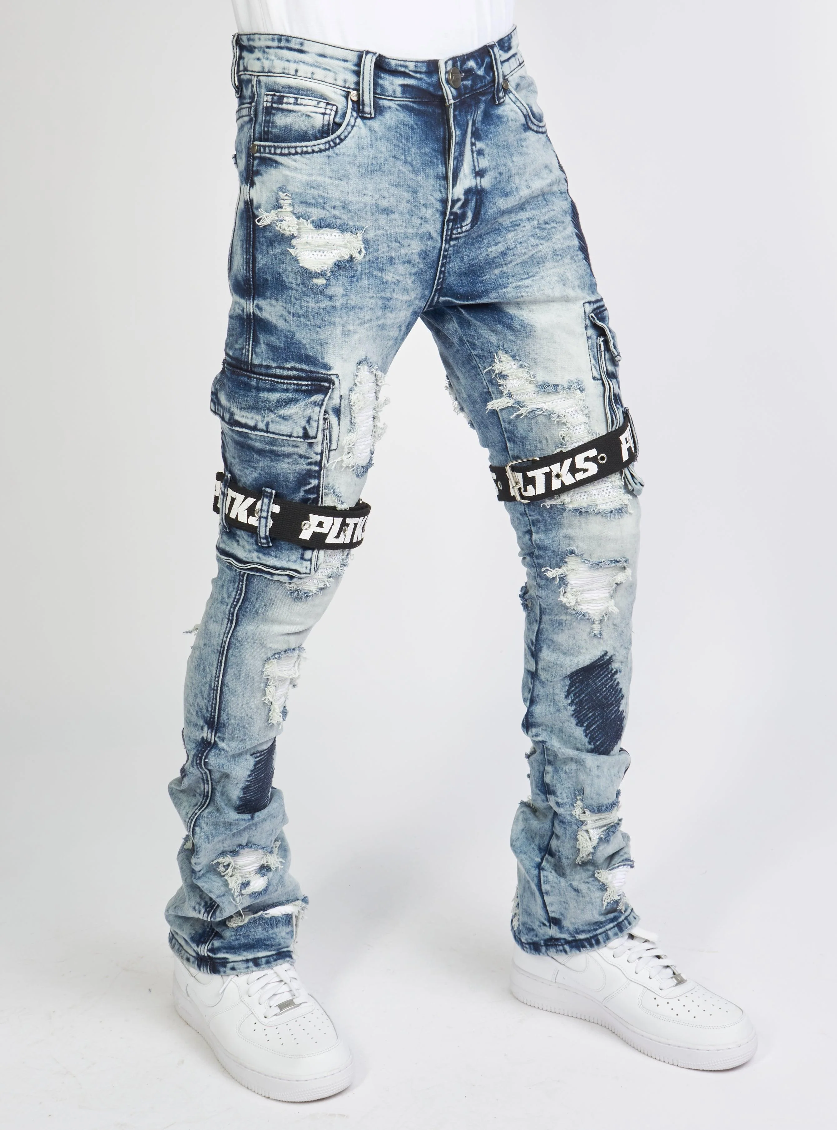 Politics Jeans - Wooden Denim Stacked Flare - Blue Wash - POLDWOODEN103 - Image 3