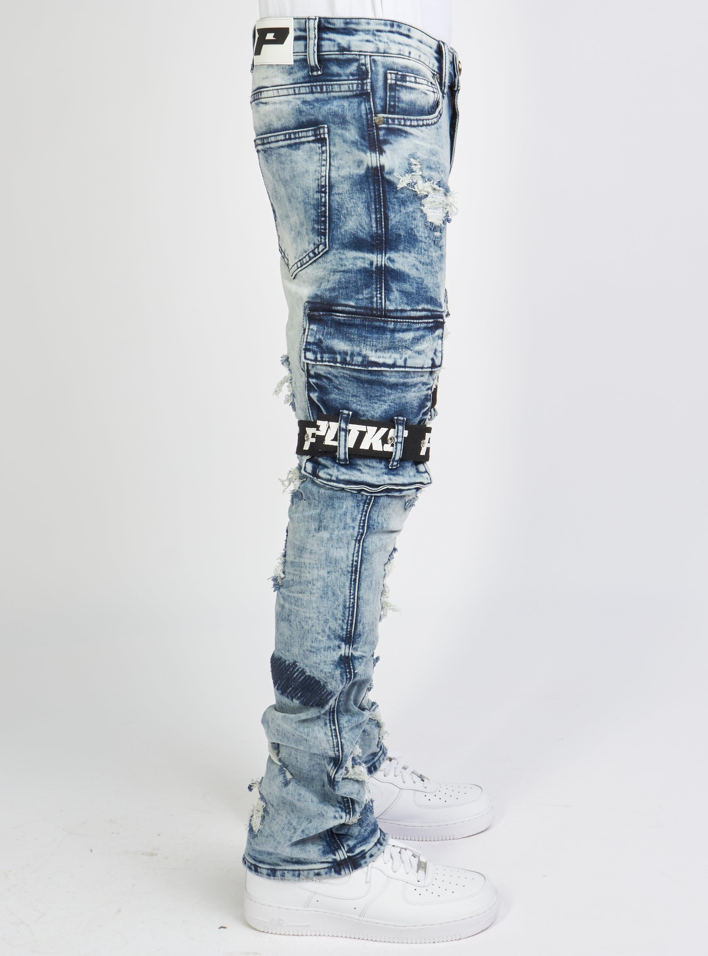 Politics Jeans - Wooden Denim Stacked Flare - Blue Wash - POLDWOODEN103 - Image 5