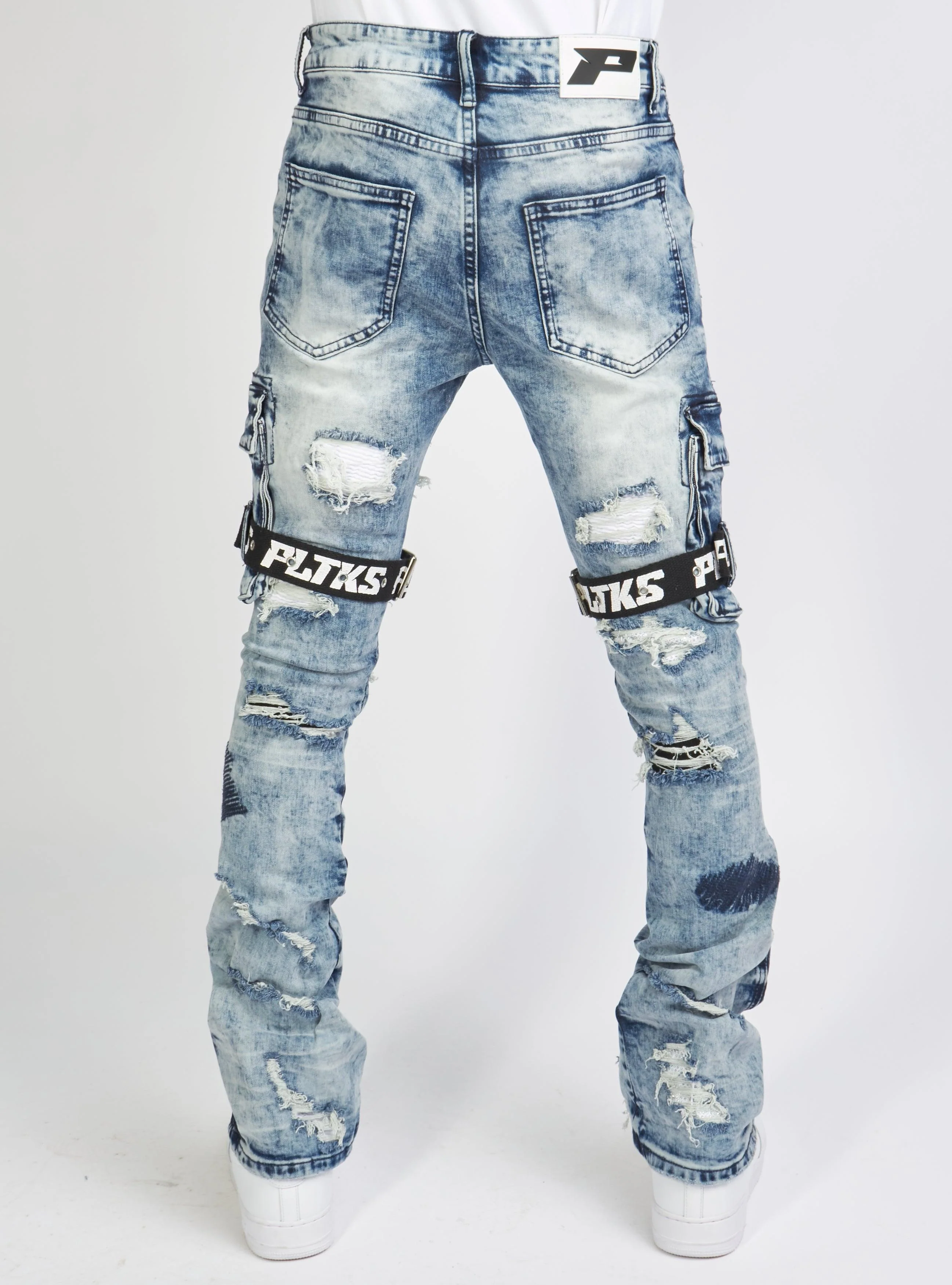 Politics Jeans - Wooden Denim Stacked Flare - Blue Wash - POLDWOODEN103 - Image 6