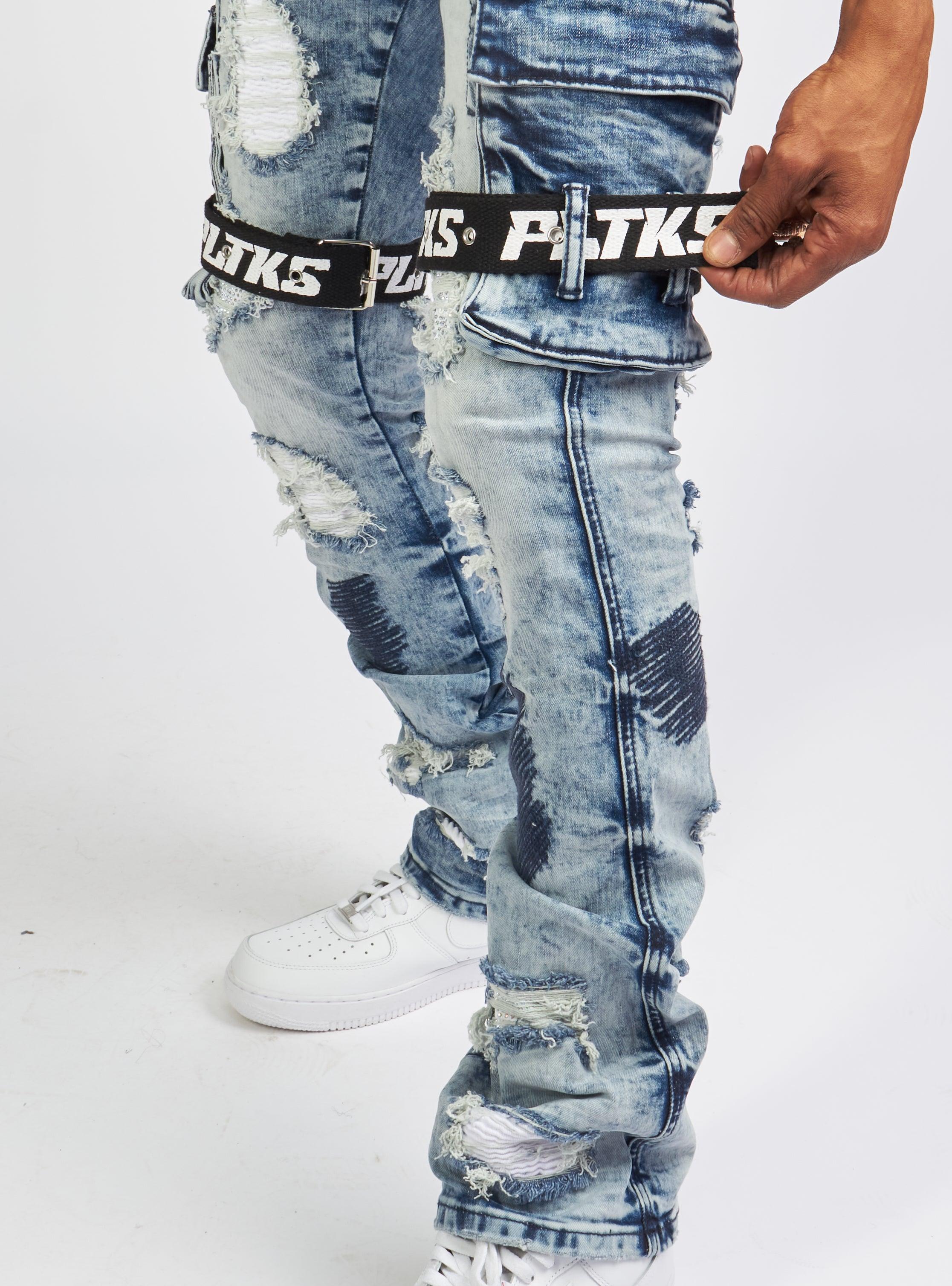 Politics Jeans - Wooden Denim Stacked Flare - Blue Wash - POLDWOODEN103 - Image 7