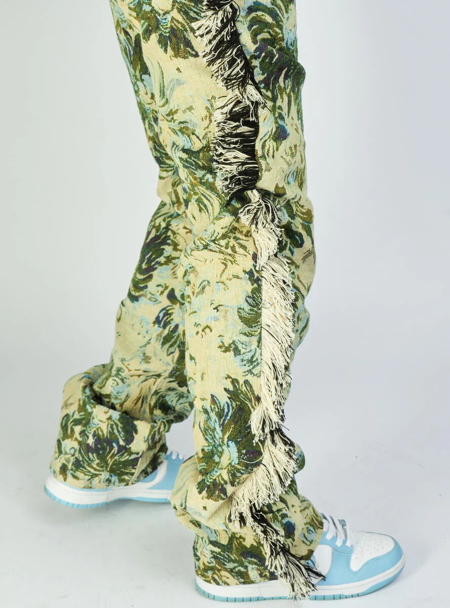 Politics Jeans - Woven Stacked With Frey - Green Jacquard - Donovan 505 - Image 2