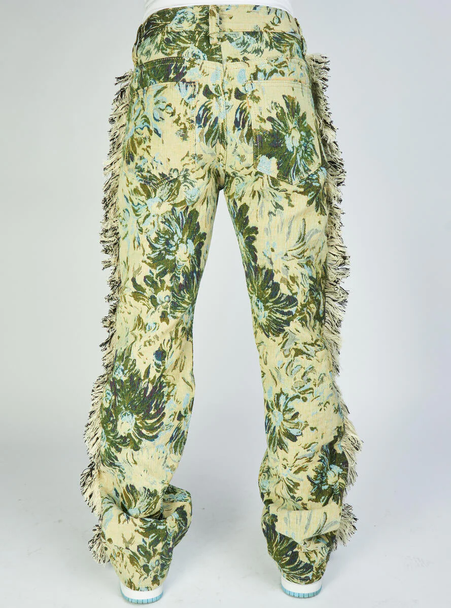 Politics Jeans - Woven Stacked With Frey - Green Jacquard - Donovan 505 - Image 3